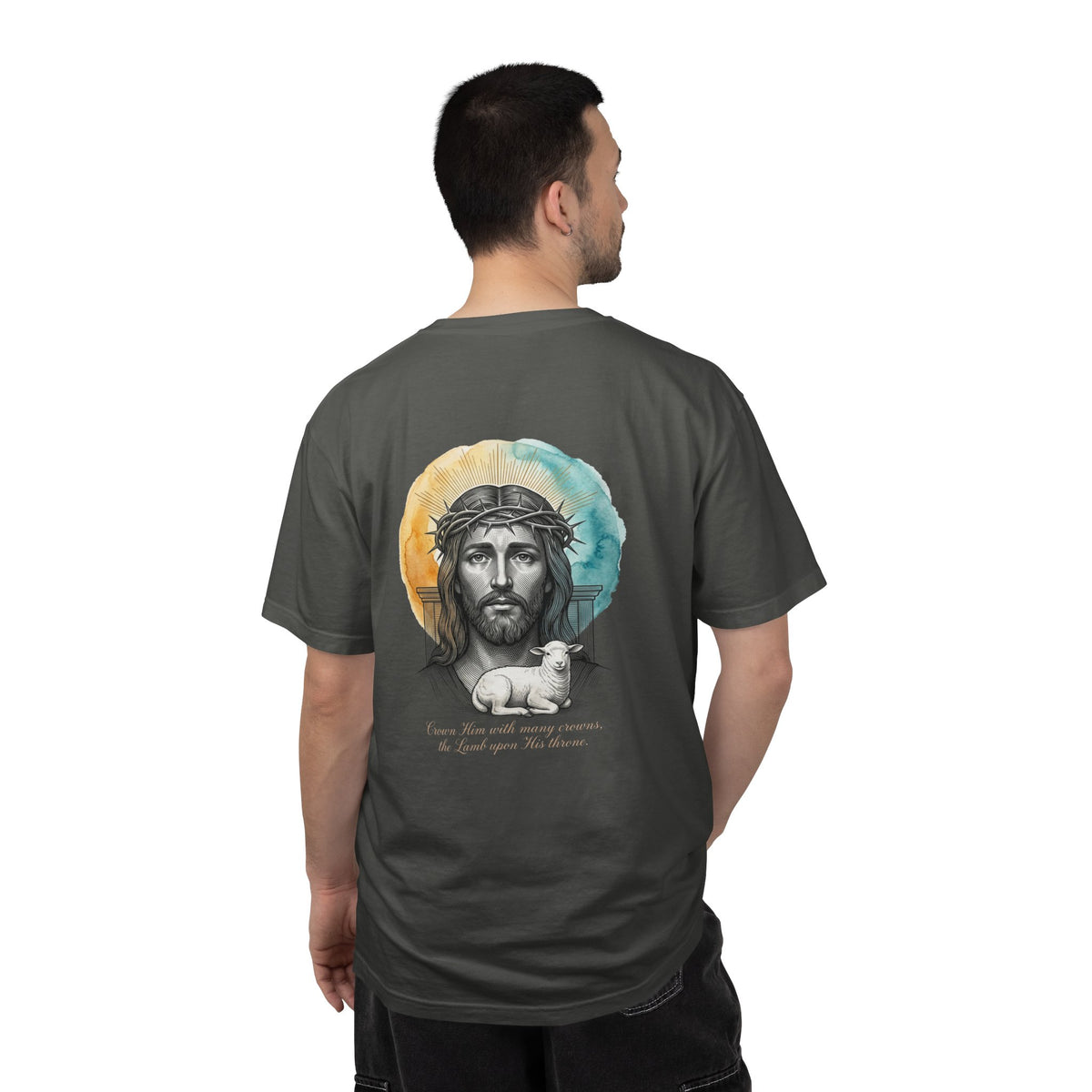 Christian Cross T-Shirt — Jesus with Lamb Graphic Tee