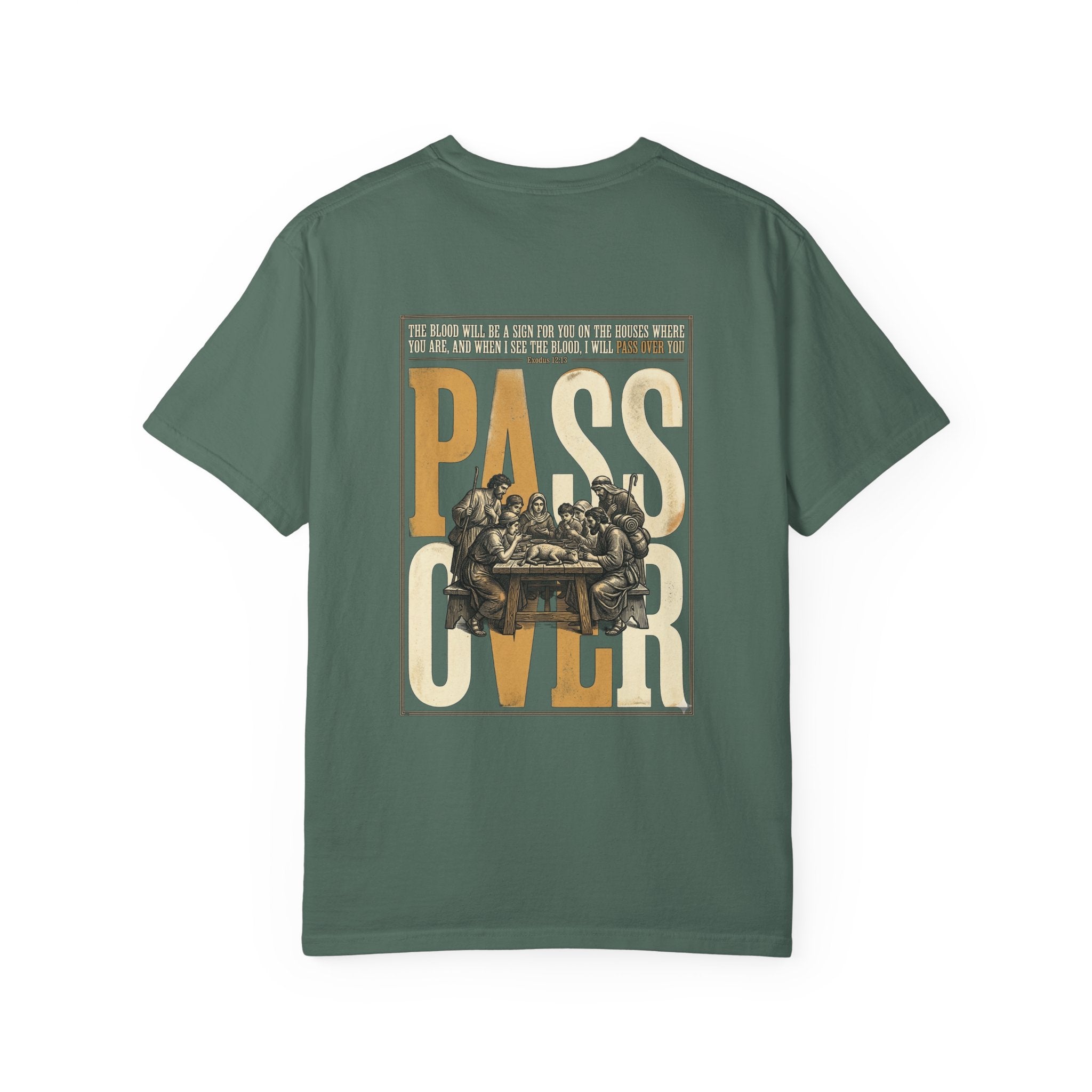 T-Shirt — "Pass Over" Vintage Seder Illustration Religious Holiday Tee