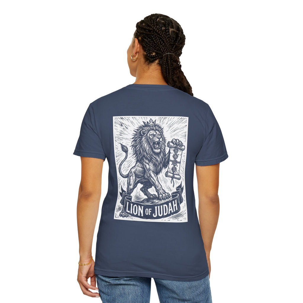 Lion of Judah T-Shirt — Graphic Christian Faith Tee with Flame Logo