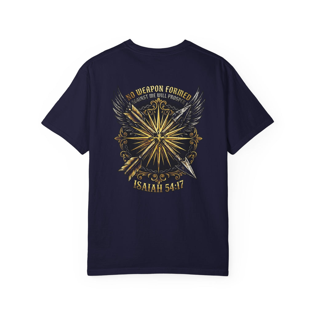 No weapon formed T-shirt | Christian Cross Tee