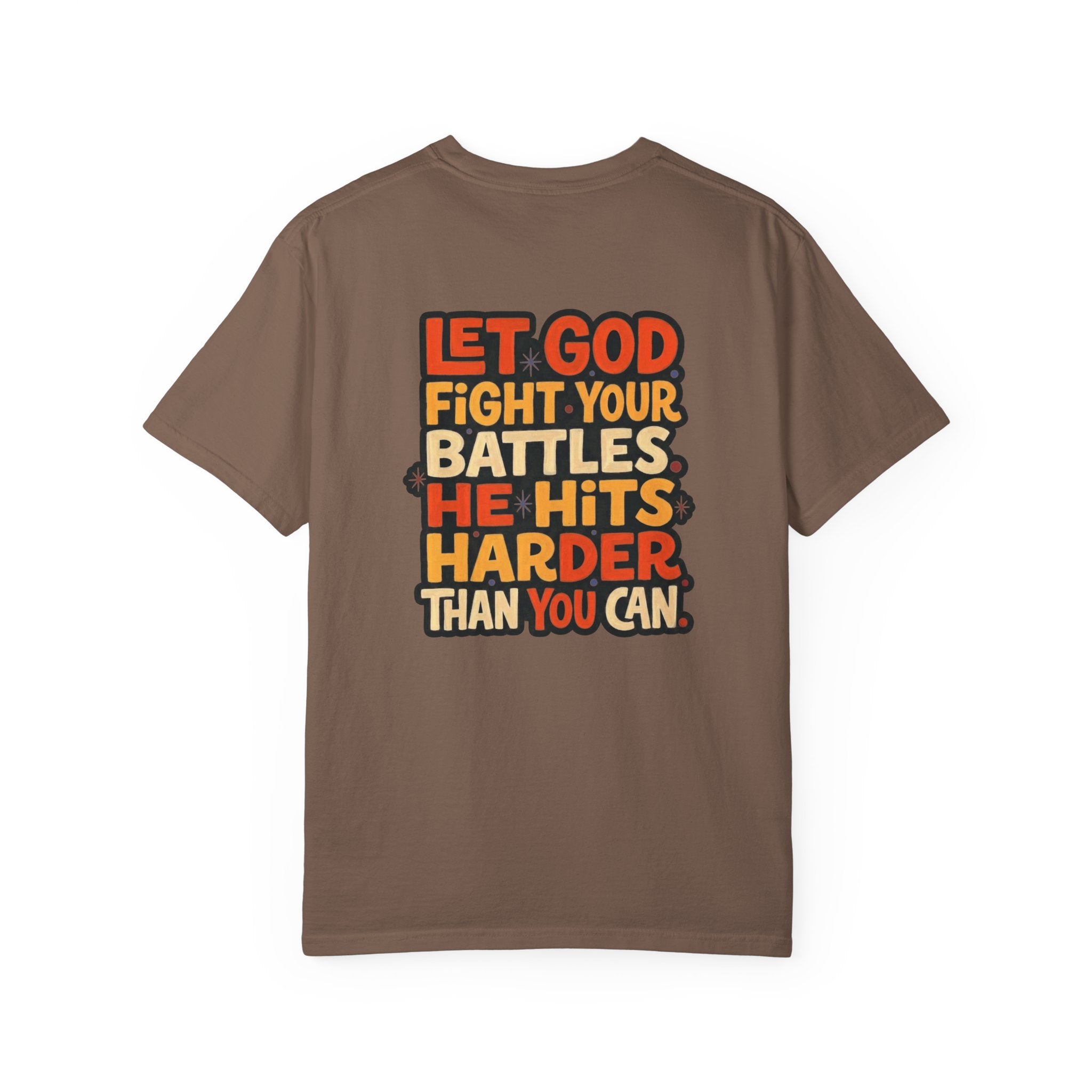 Christian Cross T-Shirt — "Let God Fight Your Battles" Inspirational Tee
