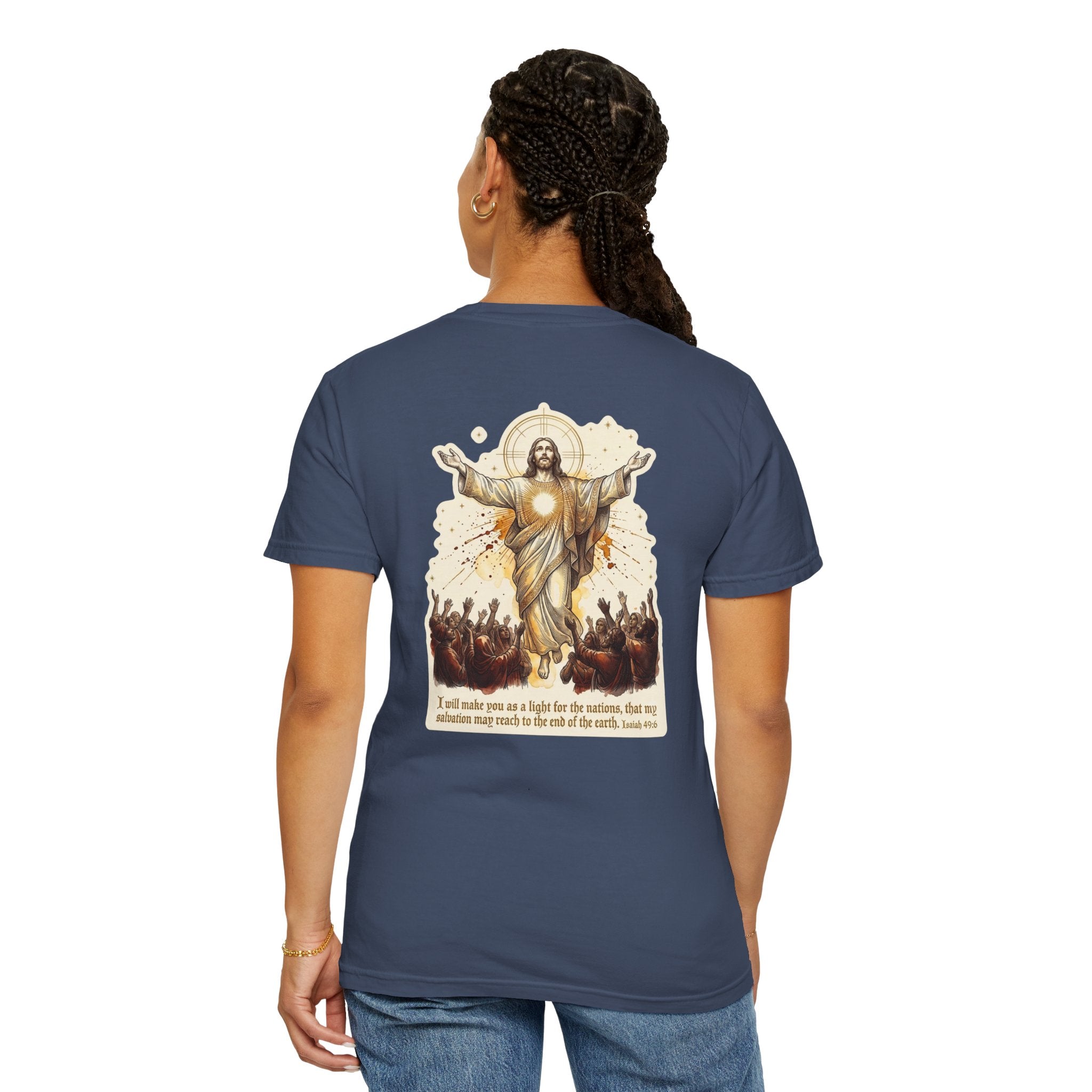 Christian Resurrection T‑Shirt — Jesus with Three Crosses Graphic