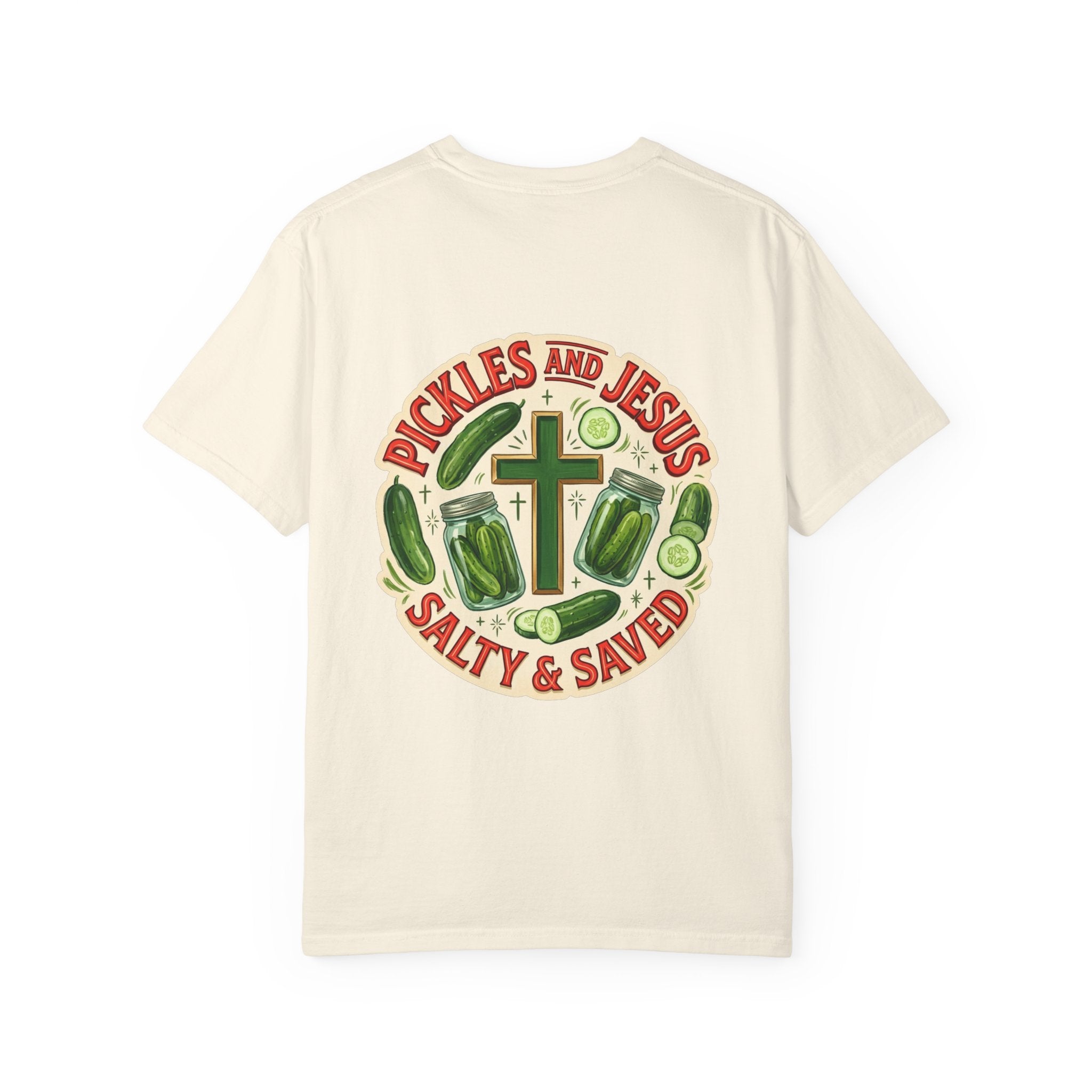 Pickles and Jesus T-Shirt — “Salty & Saved” Christian Graphic Tee