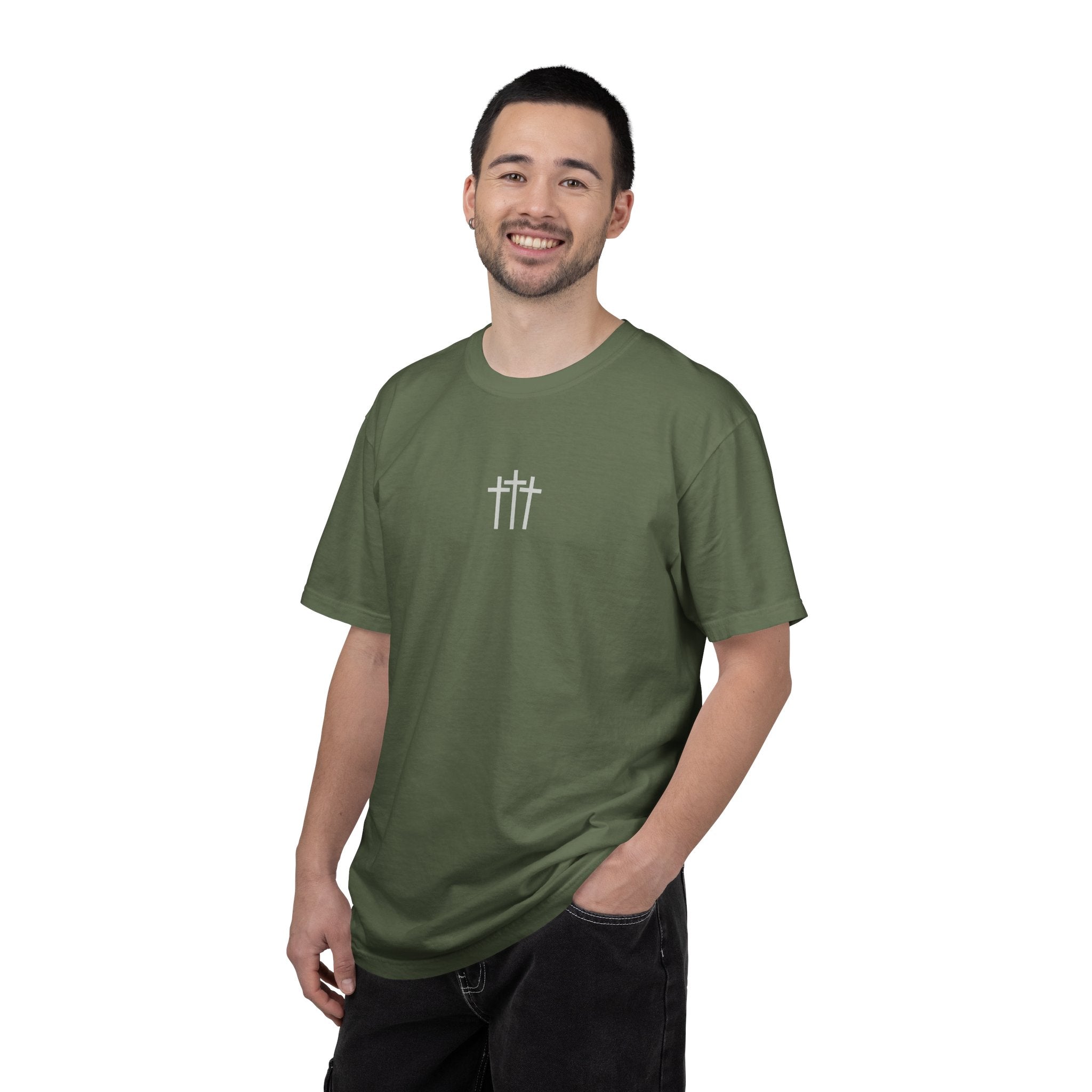 Floral Cross Tee — 'Seeds of a Very Good Work' Christian Graphic T-Shirt
