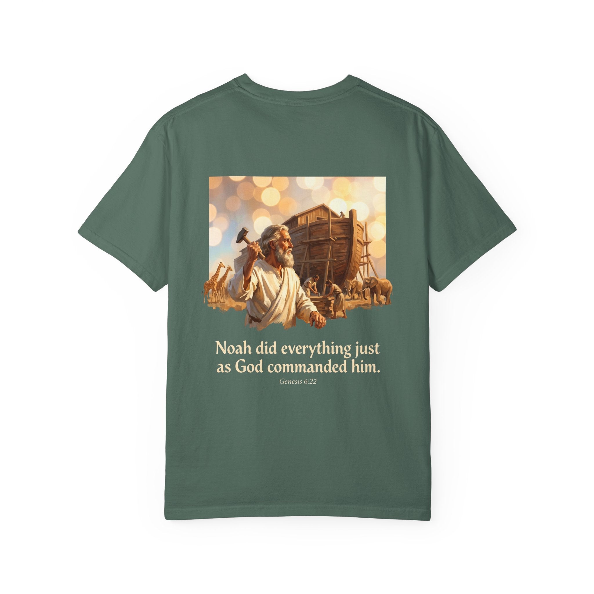 Noah's Ark Faith T-Shirt — "Noah did everything just as God commanded him."