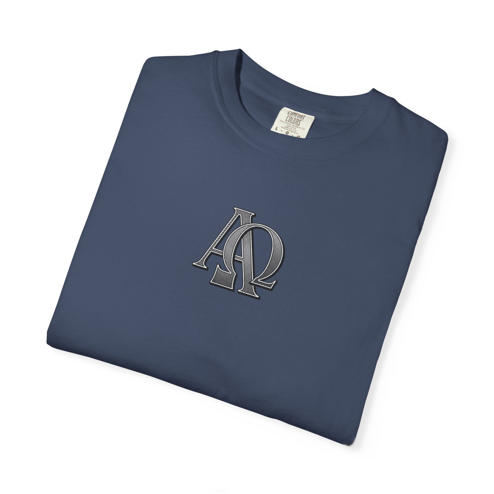 Religious Graphic T-Shirt — Angel, Skull & Scripture Back Print