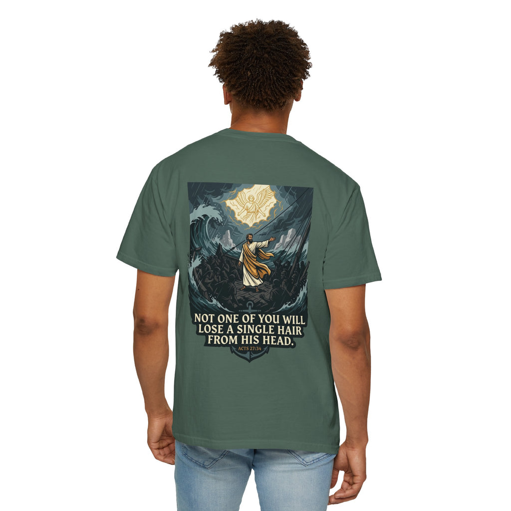 Christian T-Shirt — 'Not One of You Will Lose a Single Hair From His Head' Faith Tee