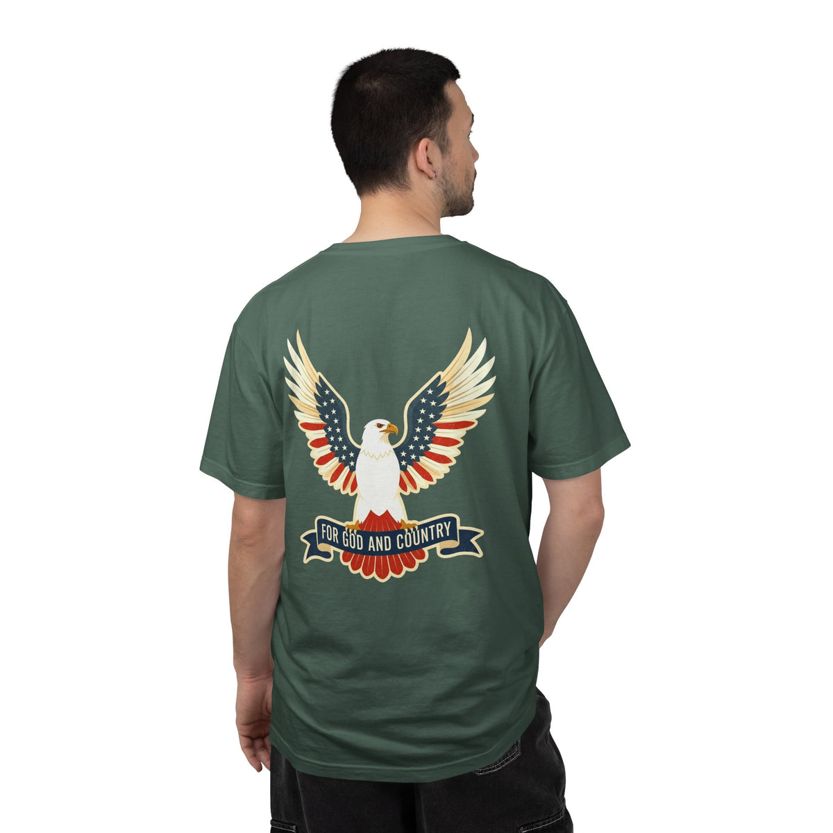 Patriotic Eagle 'America - For God and Country' T-Shirt