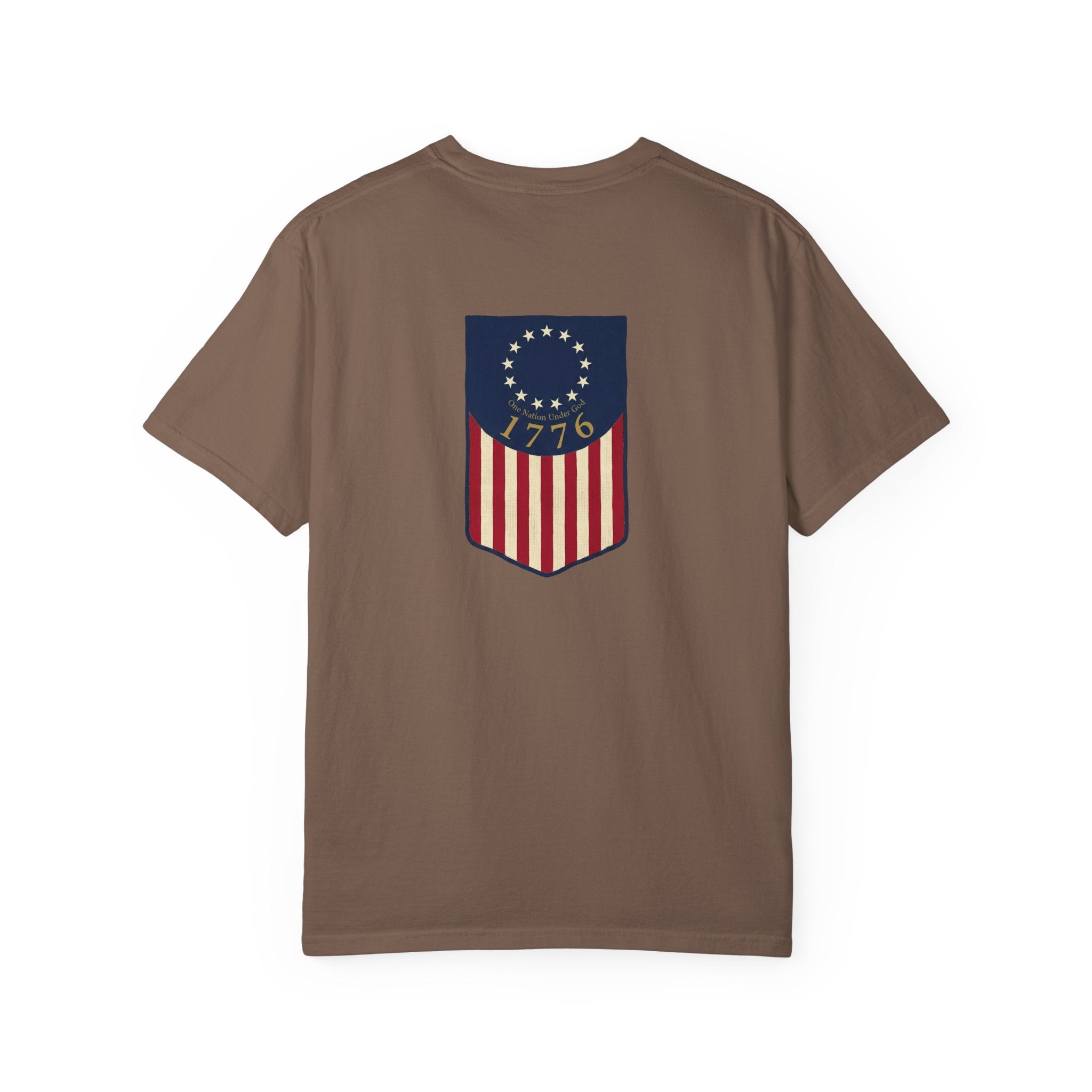 America 1776 Flag Badge T-Shirt