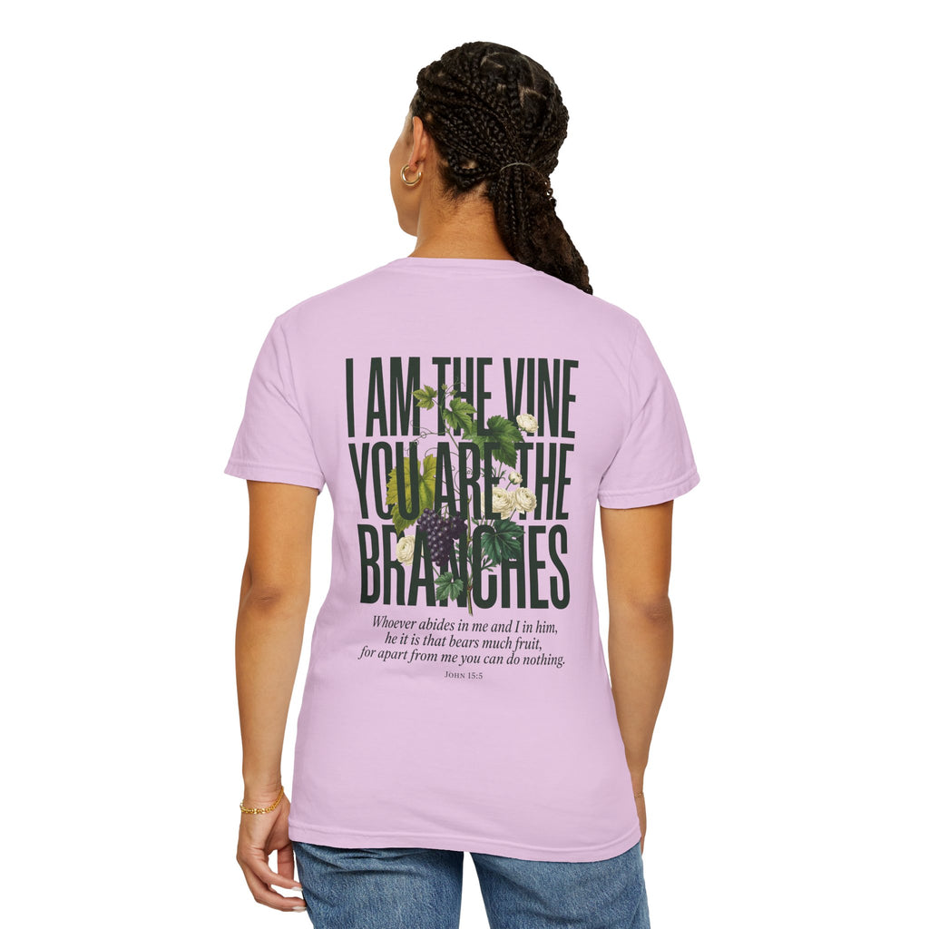 I Am the Vine Christian T-Shirt — "I Am the Vine, You Are the Branches" Scripture Tee