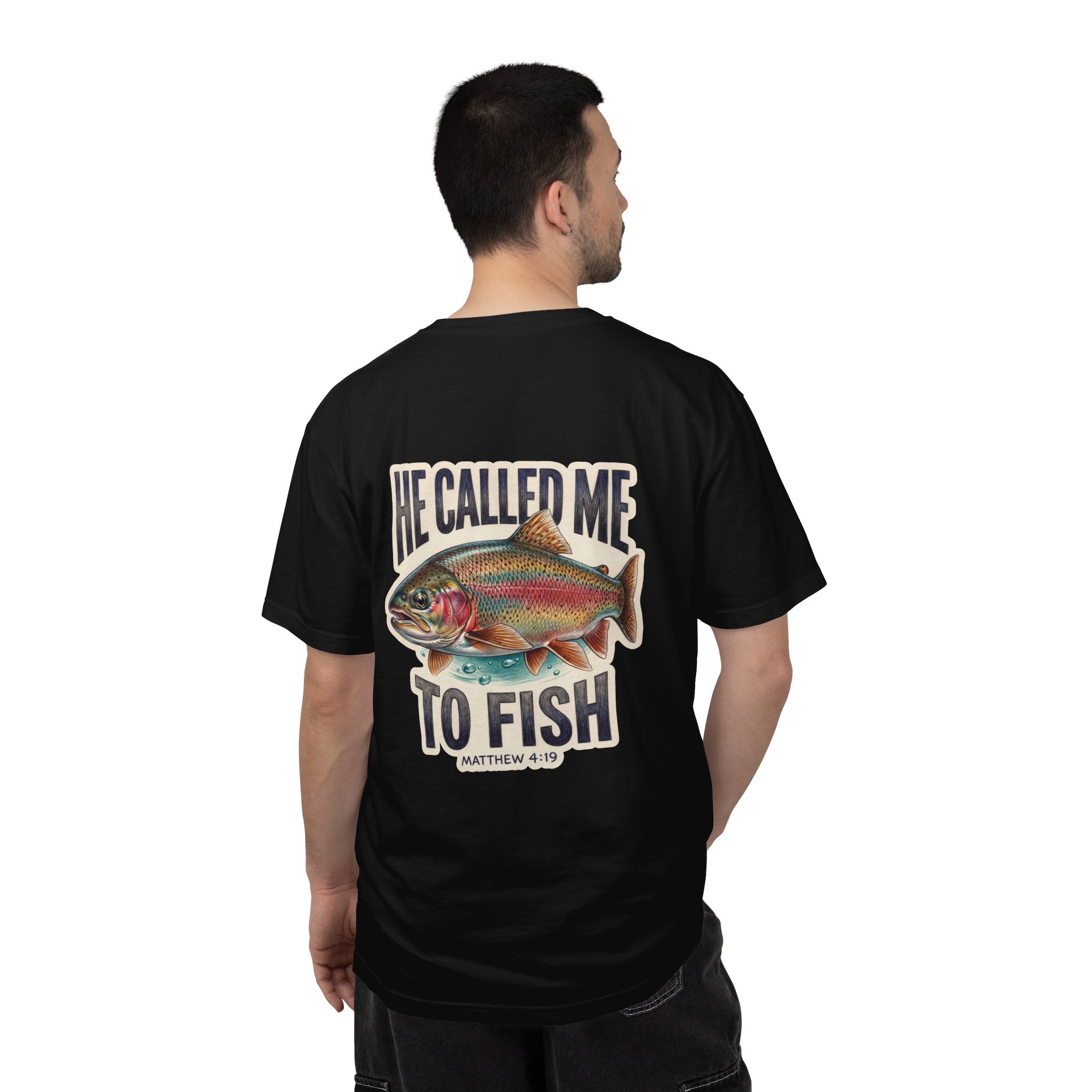 Christian Fishing T-Shirt — “He Called Me to Fish” Garment-Dyed Tee