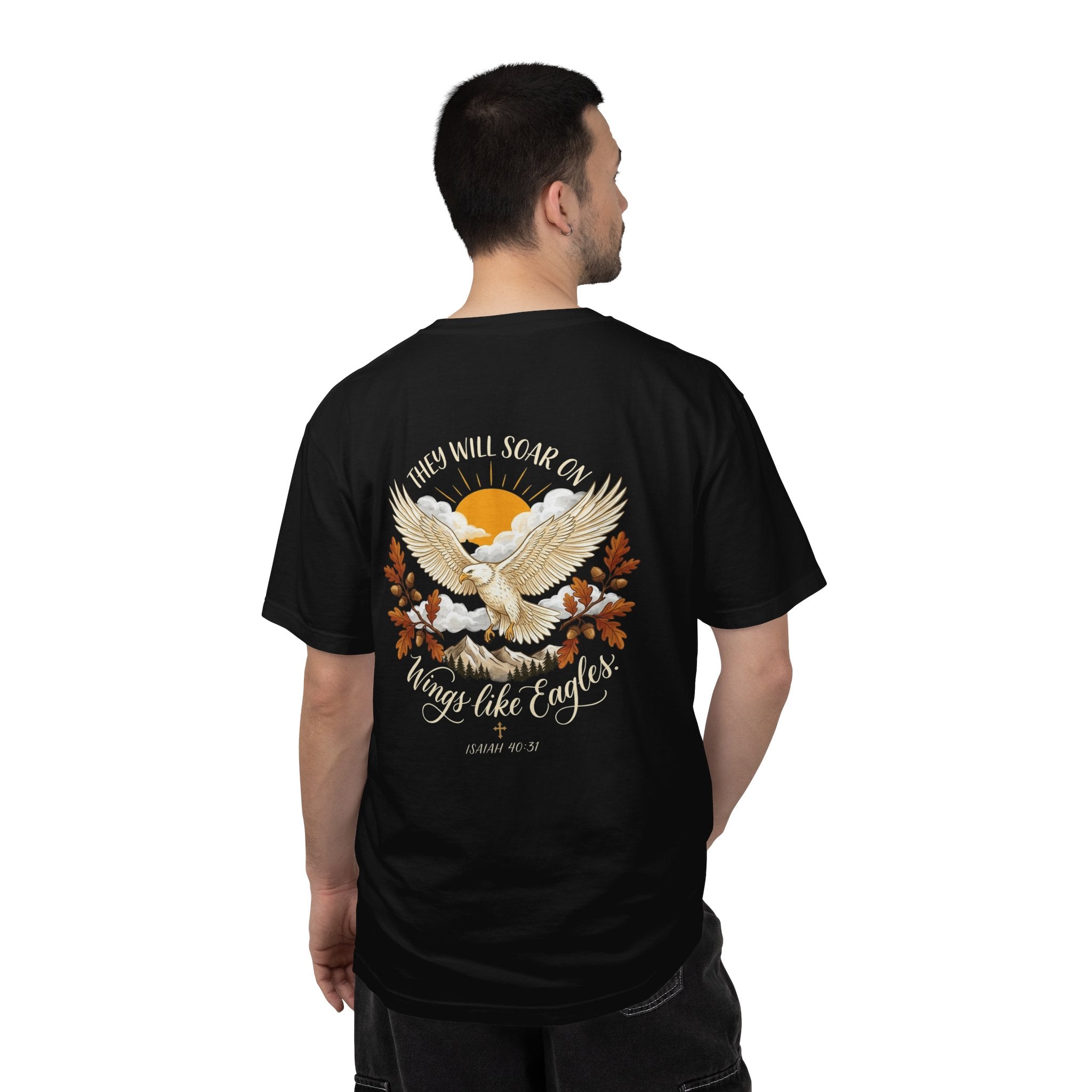 Christian Cross T-Shirt — "Knowledge of the Glory" Vintage Scripture Back Print