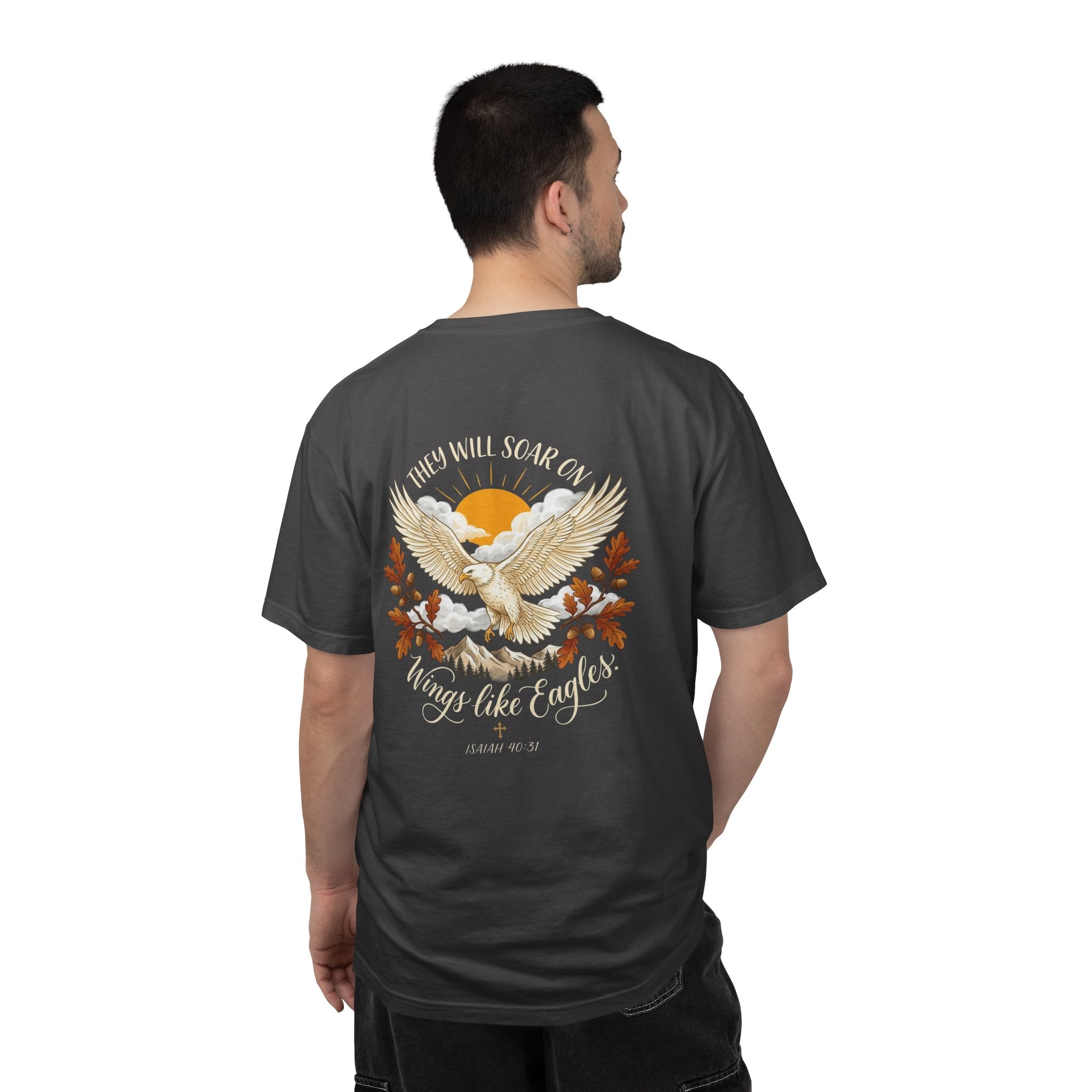 Christian Cross T-Shirt — "Knowledge of the Glory" Vintage Scripture Back Print
