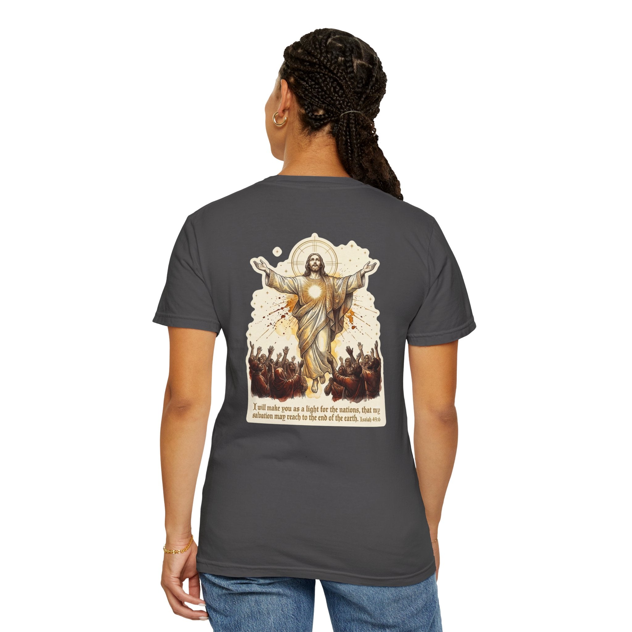 Christian Resurrection T‑Shirt — Jesus with Three Crosses Graphic