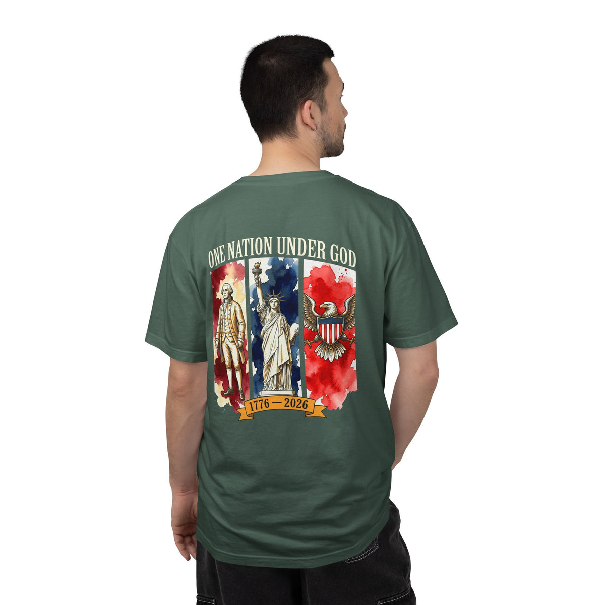 America "One Nation Under God" T-Shirt — Patriotic 1776–2026 Memorial Tee