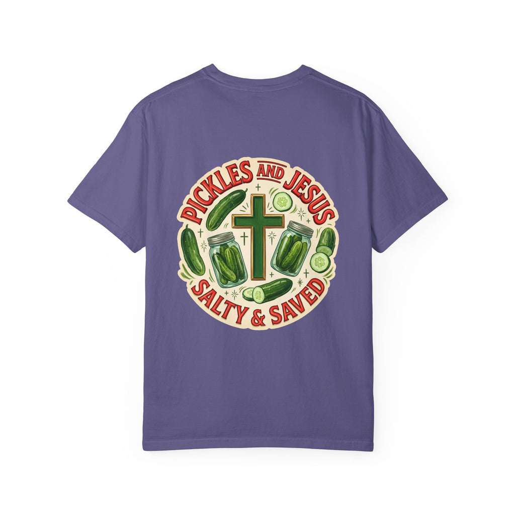 Pickles and Jesus T-Shirt — “Salty & Saved” Christian Graphic Tee