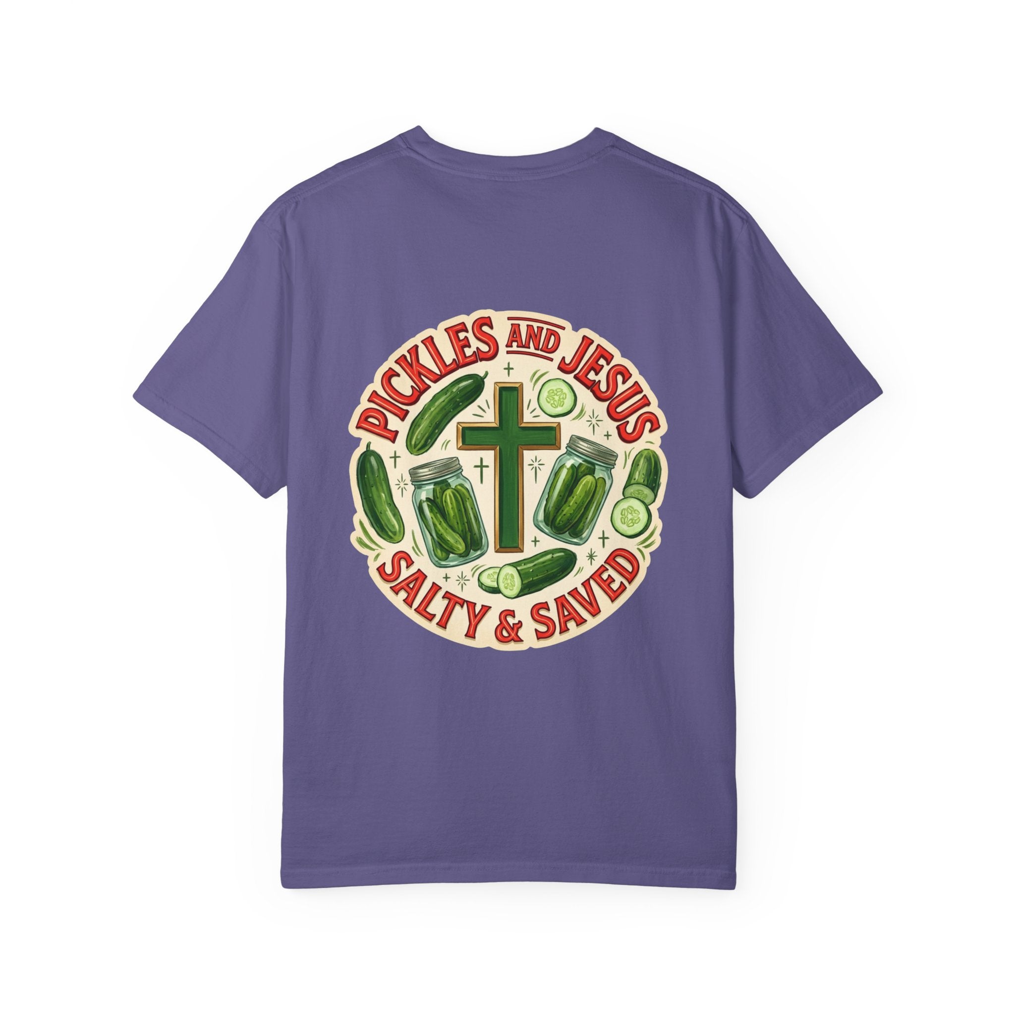 Pickles and Jesus T-Shirt — “Salty & Saved” Christian Graphic Tee