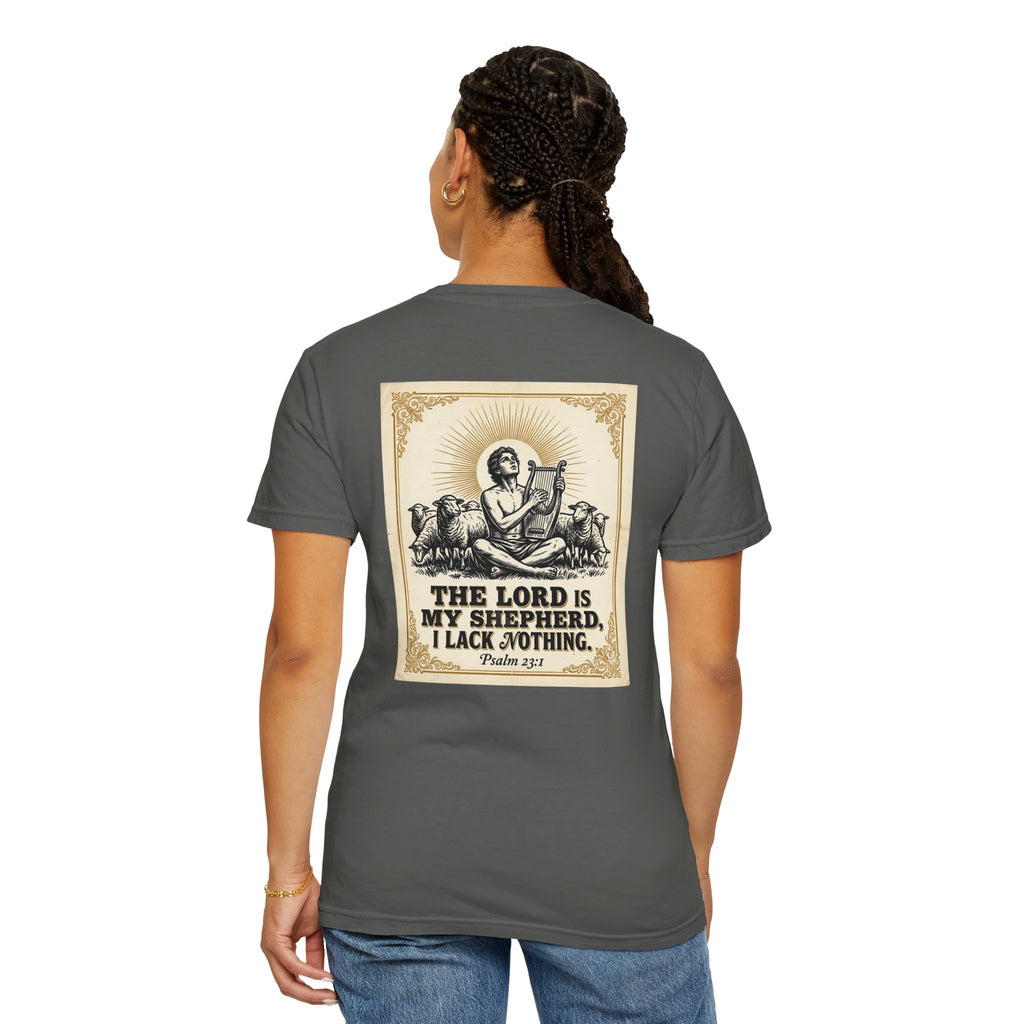 Christian Cross T-Shirt — "The Lord Is My Shepherd" Graphic Tee