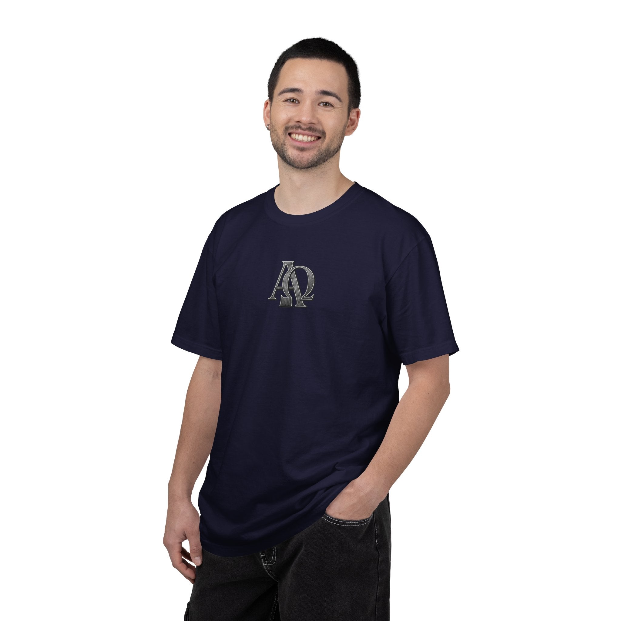 Religious Graphic T-Shirt — Angel, Skull & Scripture Back Print
