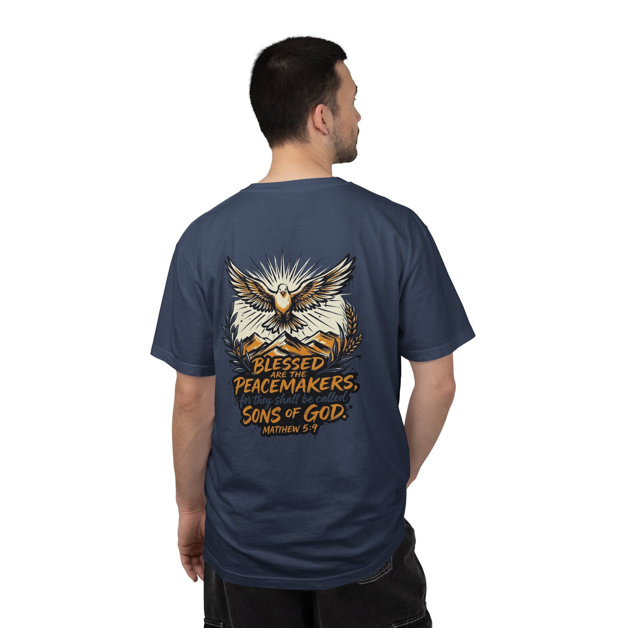 Blessed Peacemakers Dove T-Shirt — Matthew 5:9 Christian Tee