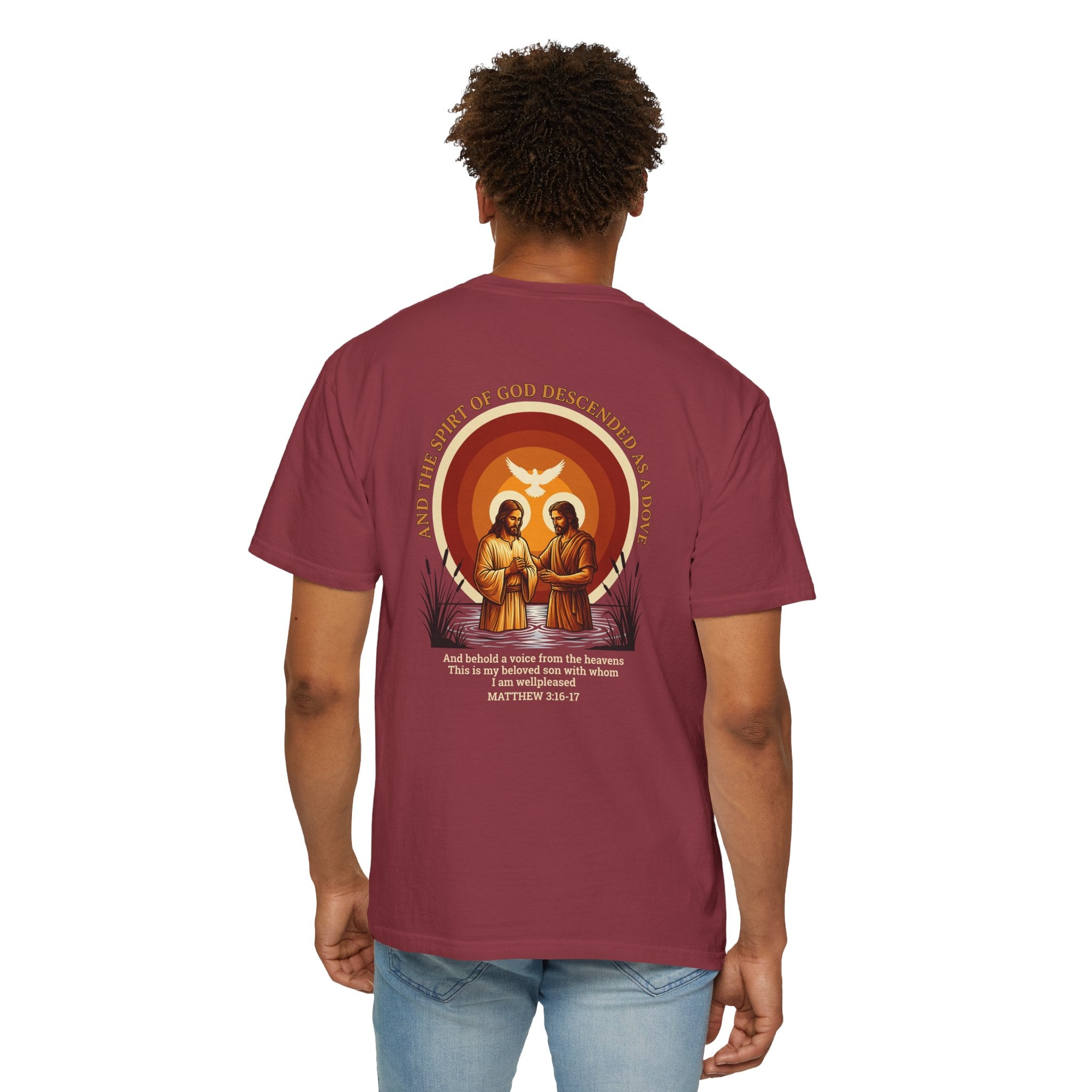 Christian Trinity T-Shirt — Matthew 28:19 Illustrated Back Design