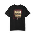 Religious T-Shirt — "God Can Only Multiply What You Put In His Hands" Cross Tee