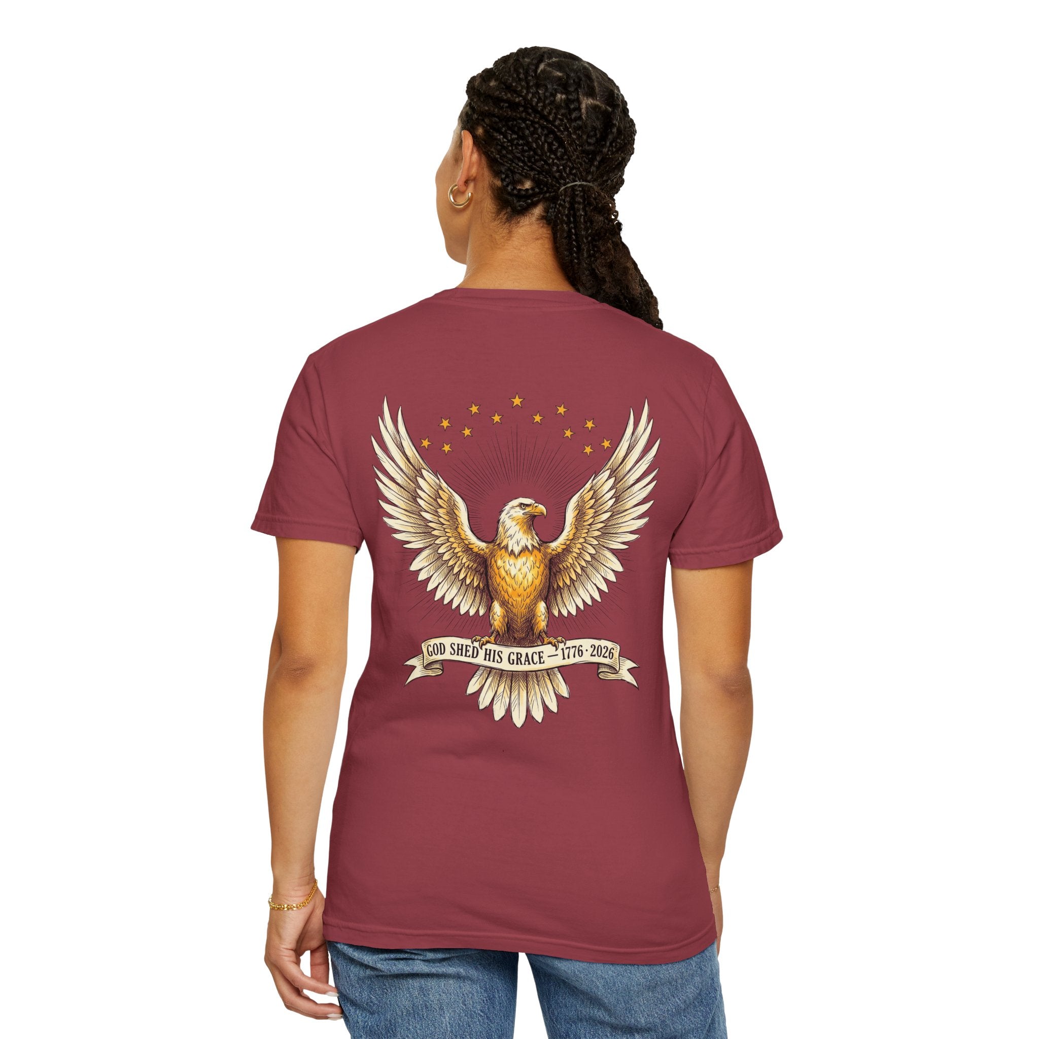 America Eagle T‑Shirt — Patriotic Eagle Graphic Tee with “America” Front Text