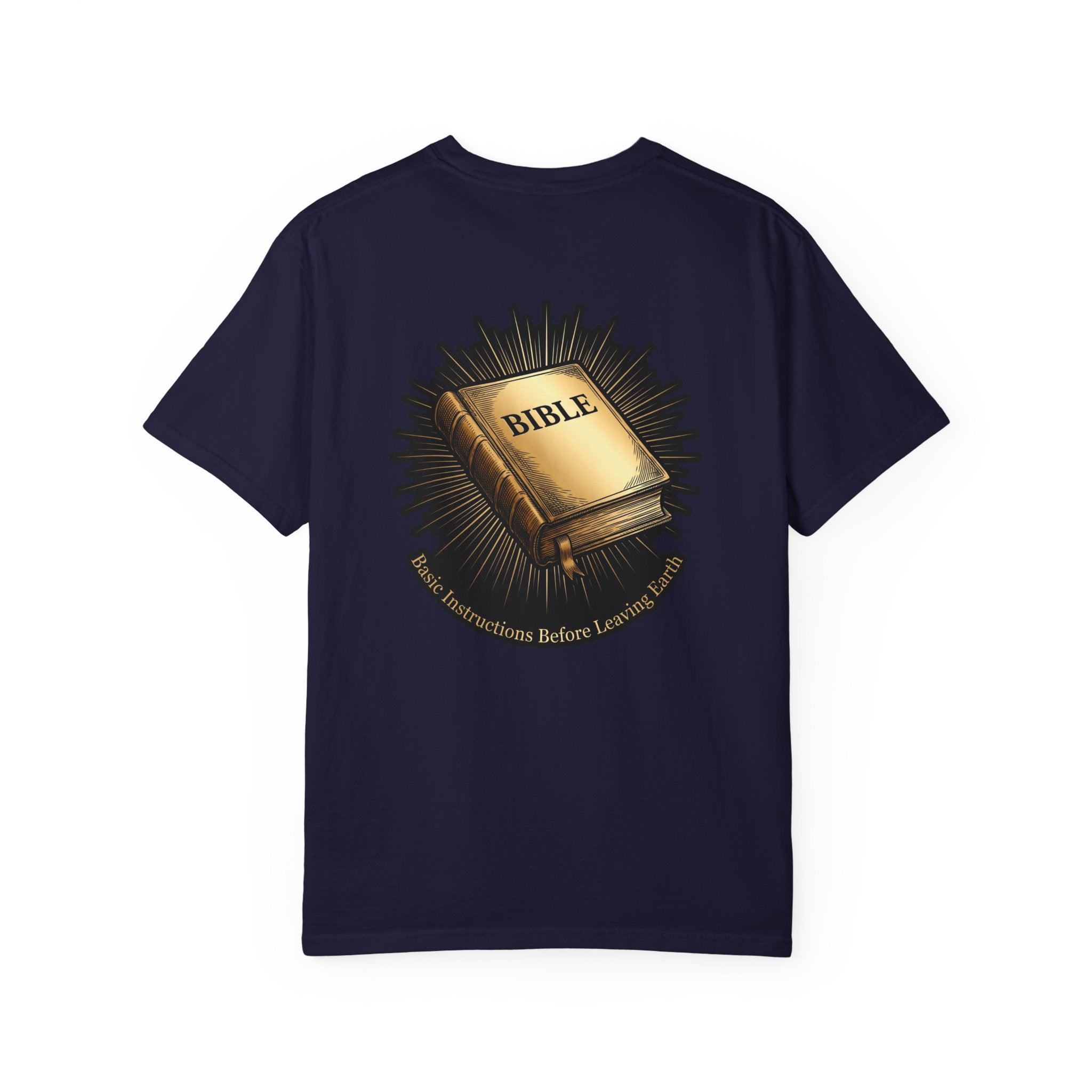 Christian Cross T-Shirt — Bible Back Graphic "Stand on Scripture" Garment-Dyed Tee