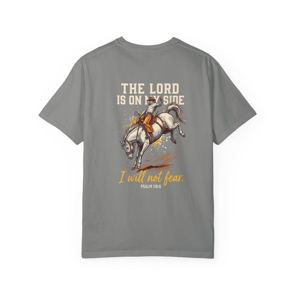 Christian Cross T-Shirt — "The Lord Is On My Side" Psalm 118:6 Graphic Tee