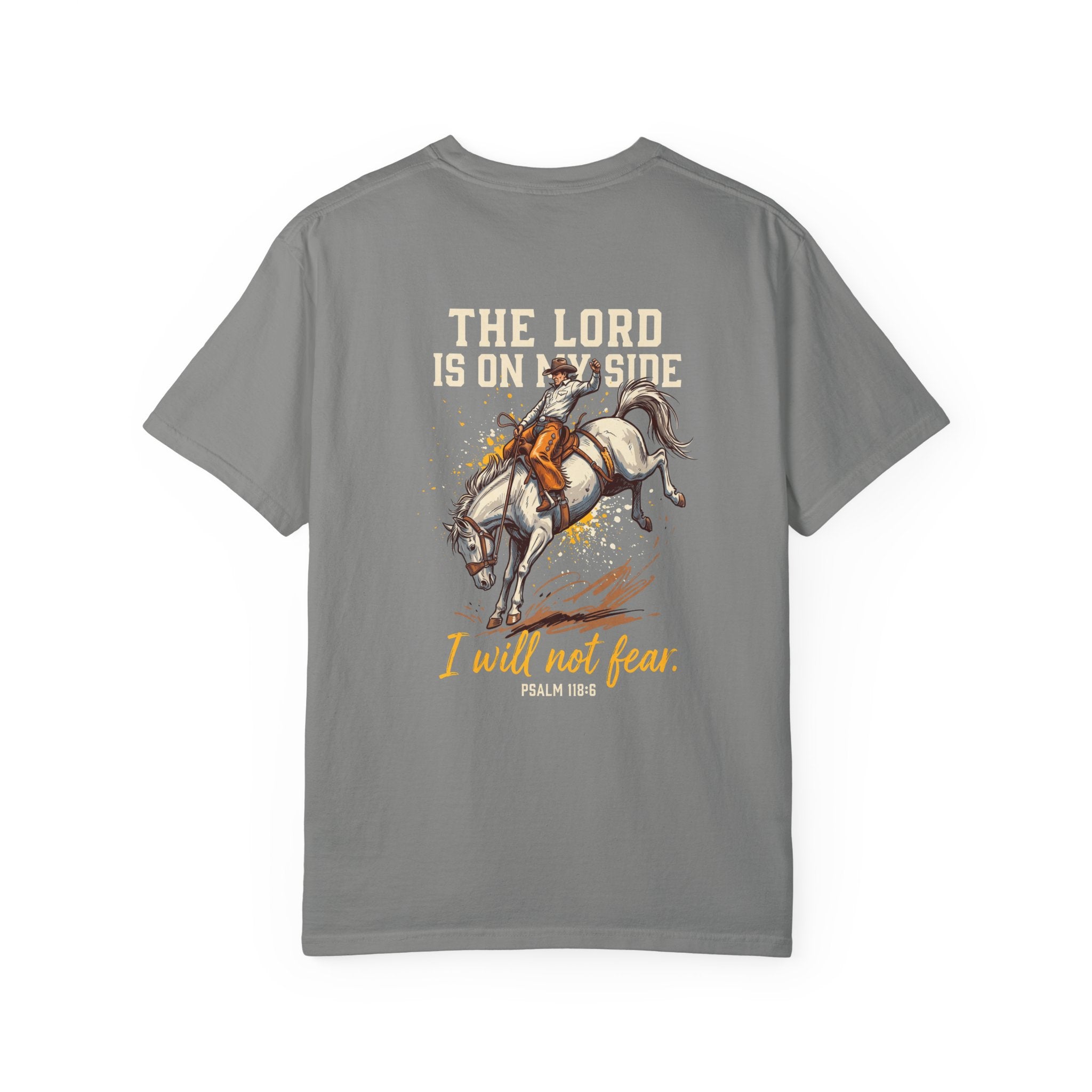 Christian Cross T-Shirt — "The Lord Is On My Side" Psalm 118:6 Graphic Tee