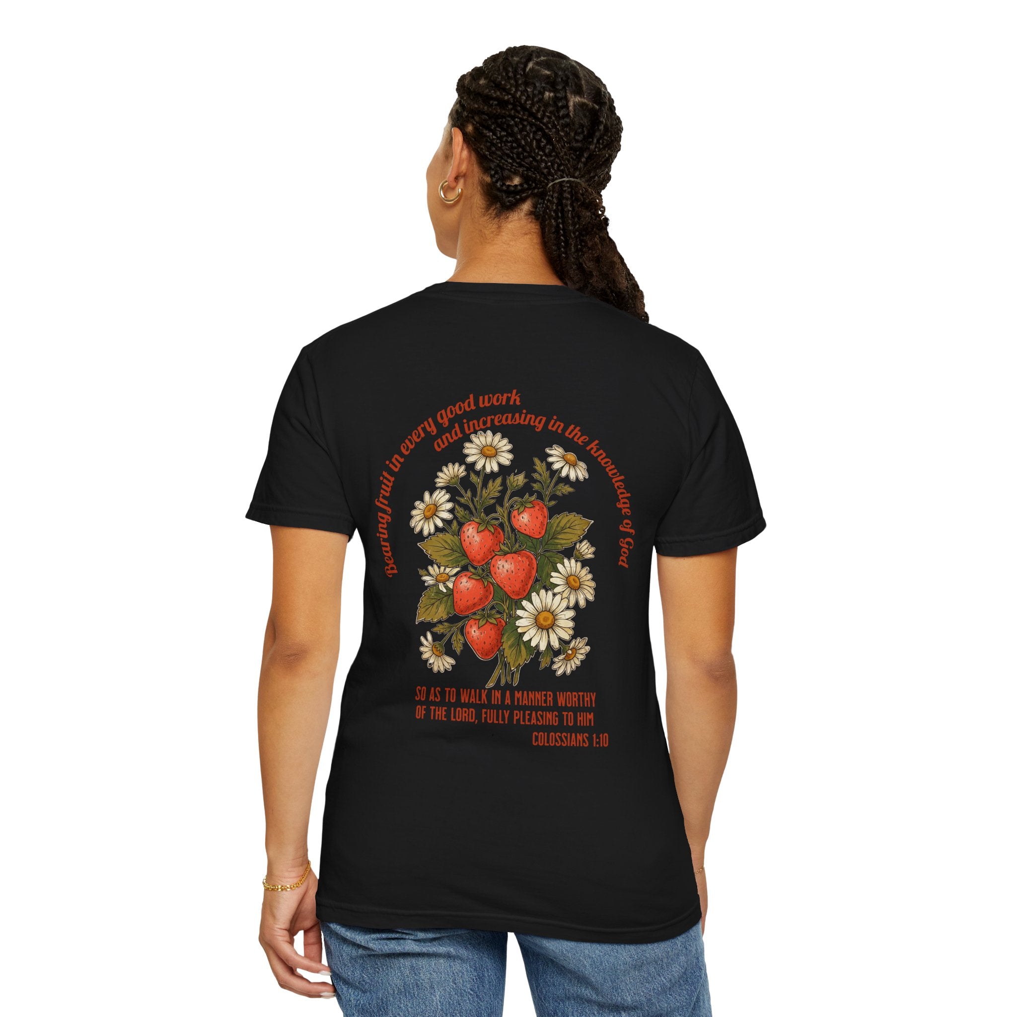 Floral Cross Tee — 'Seeds of a Very Good Work' Christian Graphic T-Shirt