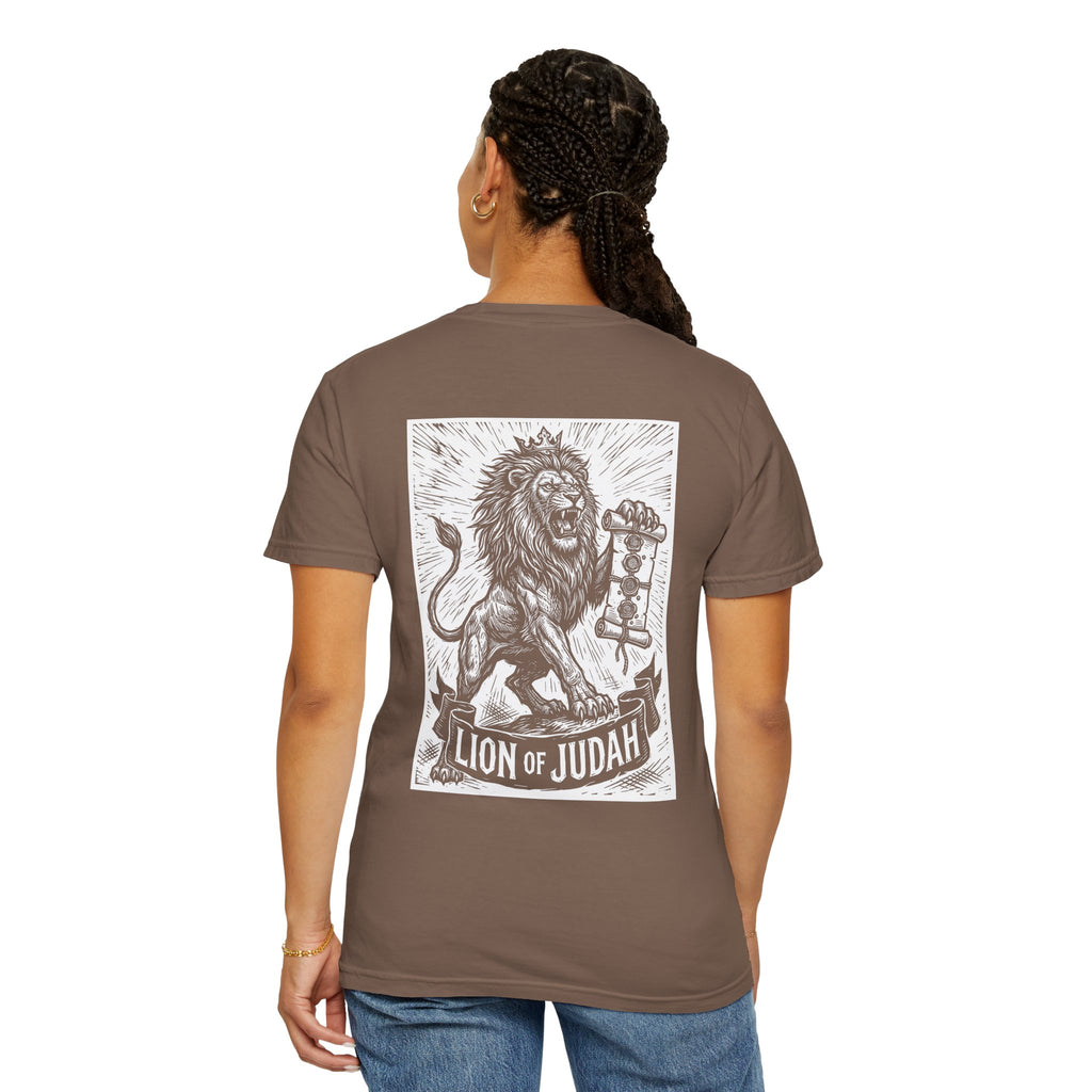 Lion of Judah T-Shirt — Graphic Christian Faith Tee with Flame Logo