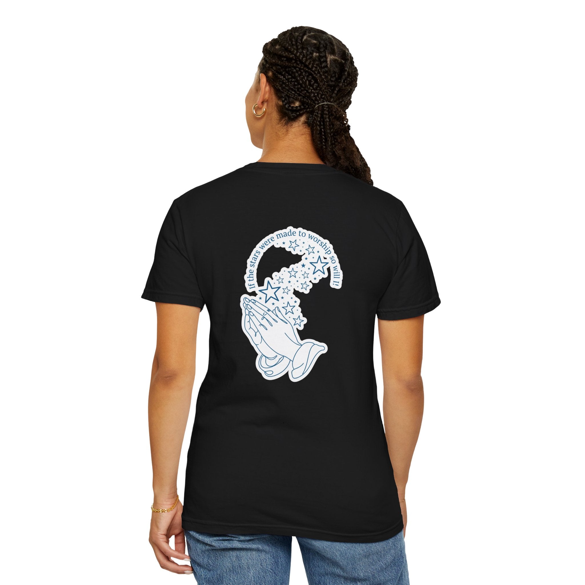 Praying Hands Cross T‑Shirt — Christian Faith Graphic Tee