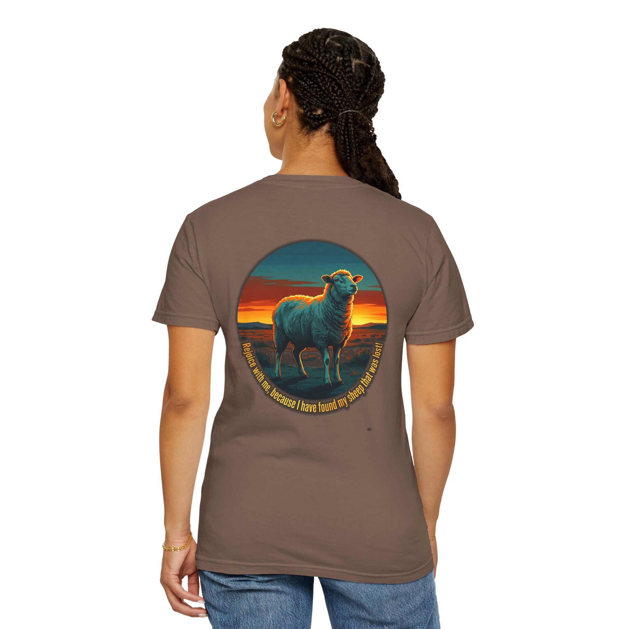 Christian Sheep T-Shirt — 'I Know My Sheep' Garment-Dyed Tee