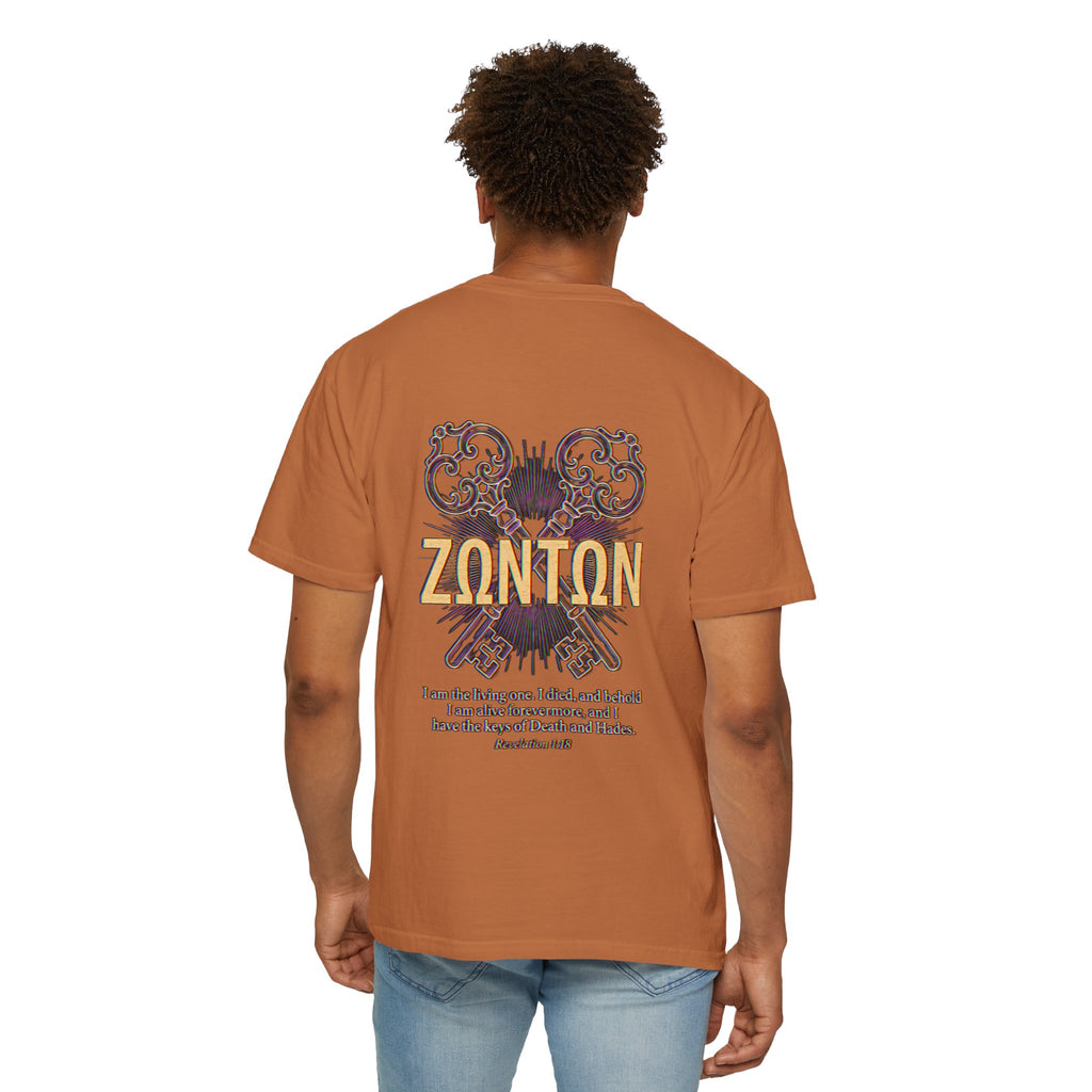 Garment-Dyed T-Shirt — ZONTON Greek Cross Vintage Graphic