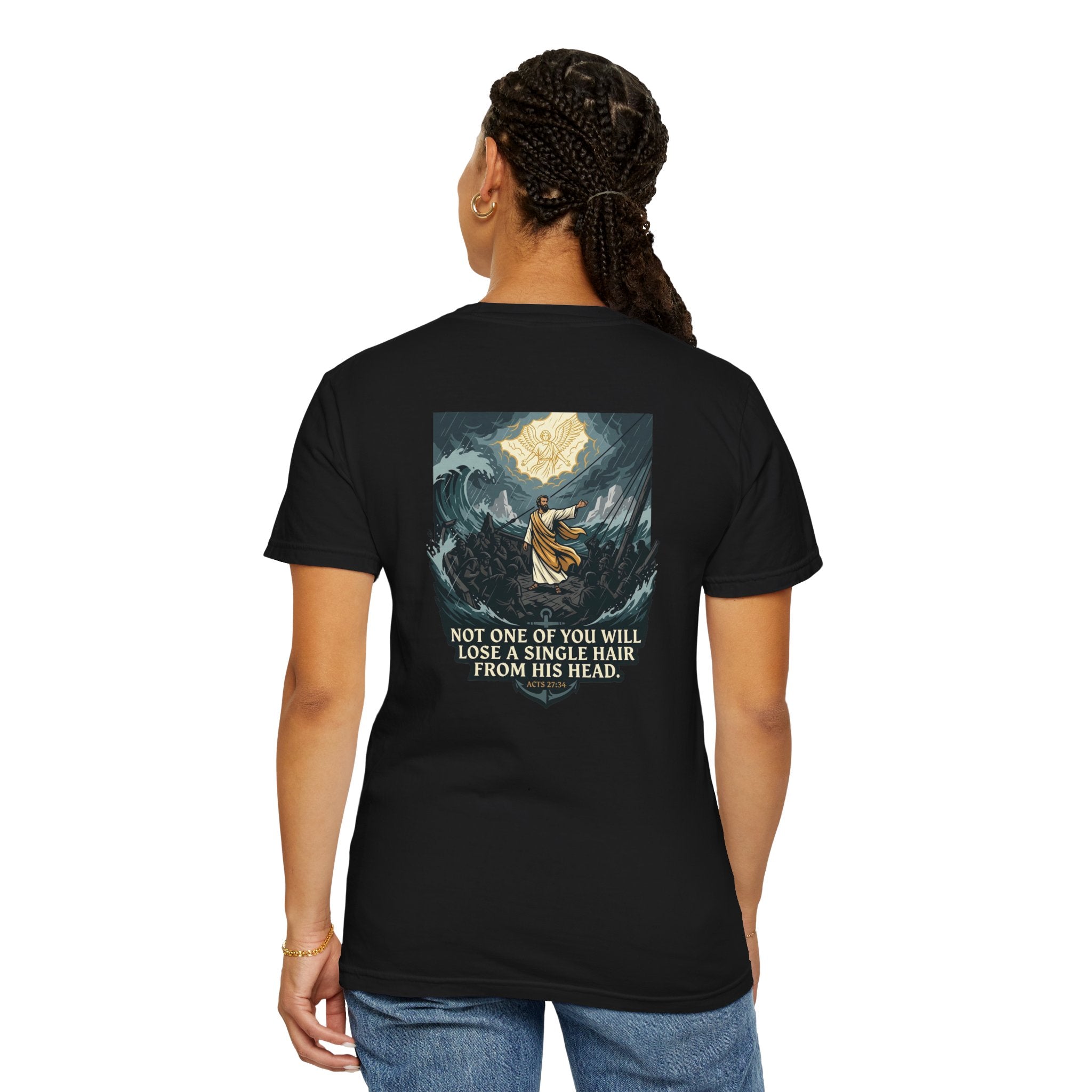 Christian T-Shirt — 'Not One of You Will Lose a Single Hair From His Head' Faith Tee