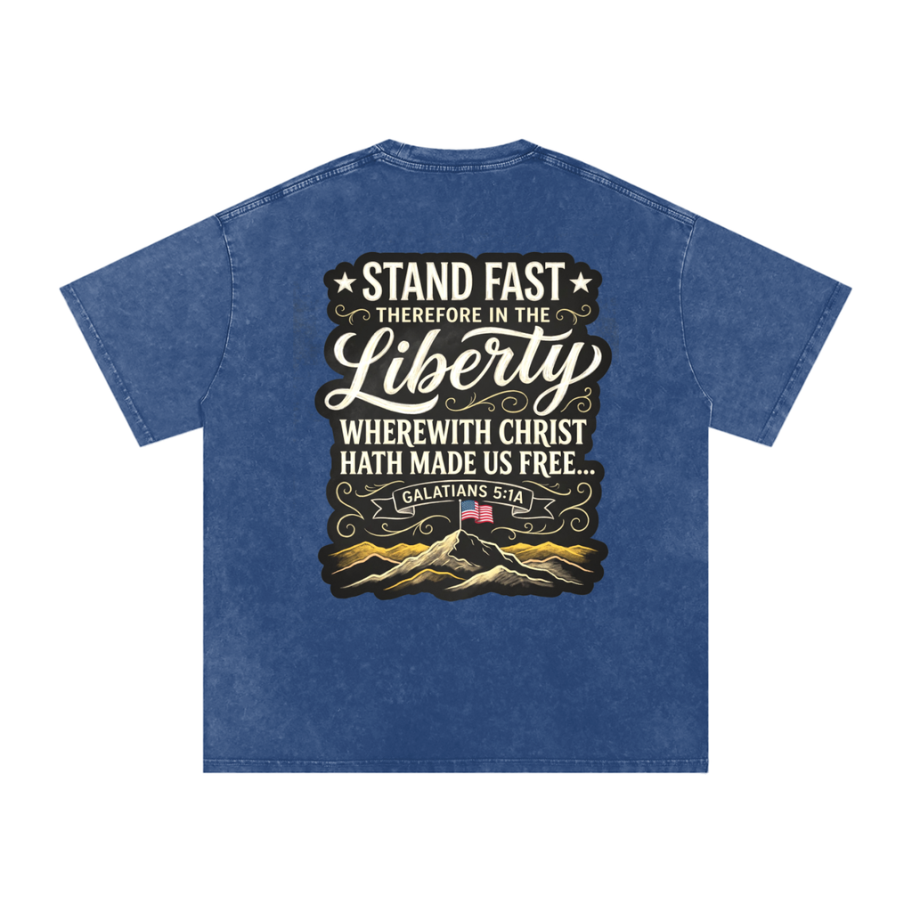 Liberty Snow Washed Oversized Cotton T-Shirt