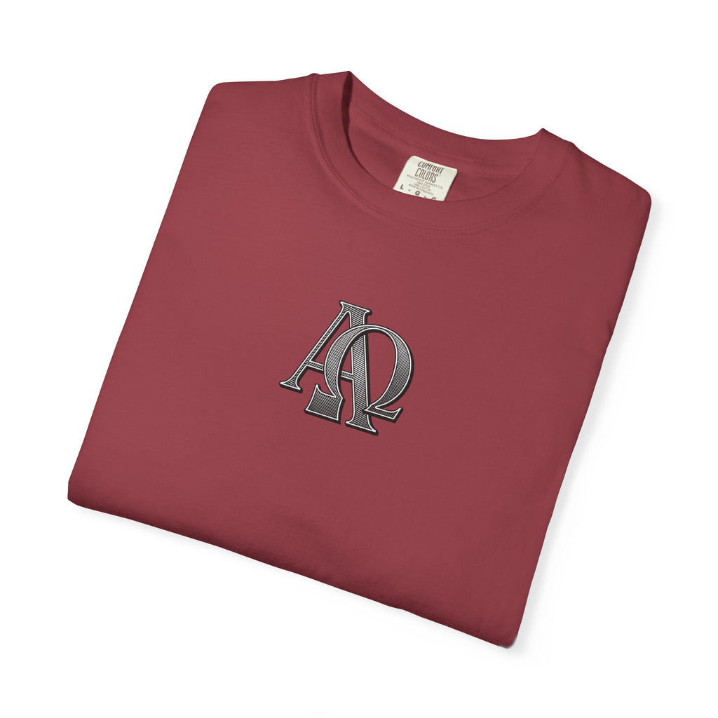 Religious Graphic T-Shirt — Angel, Skull & Scripture Back Print