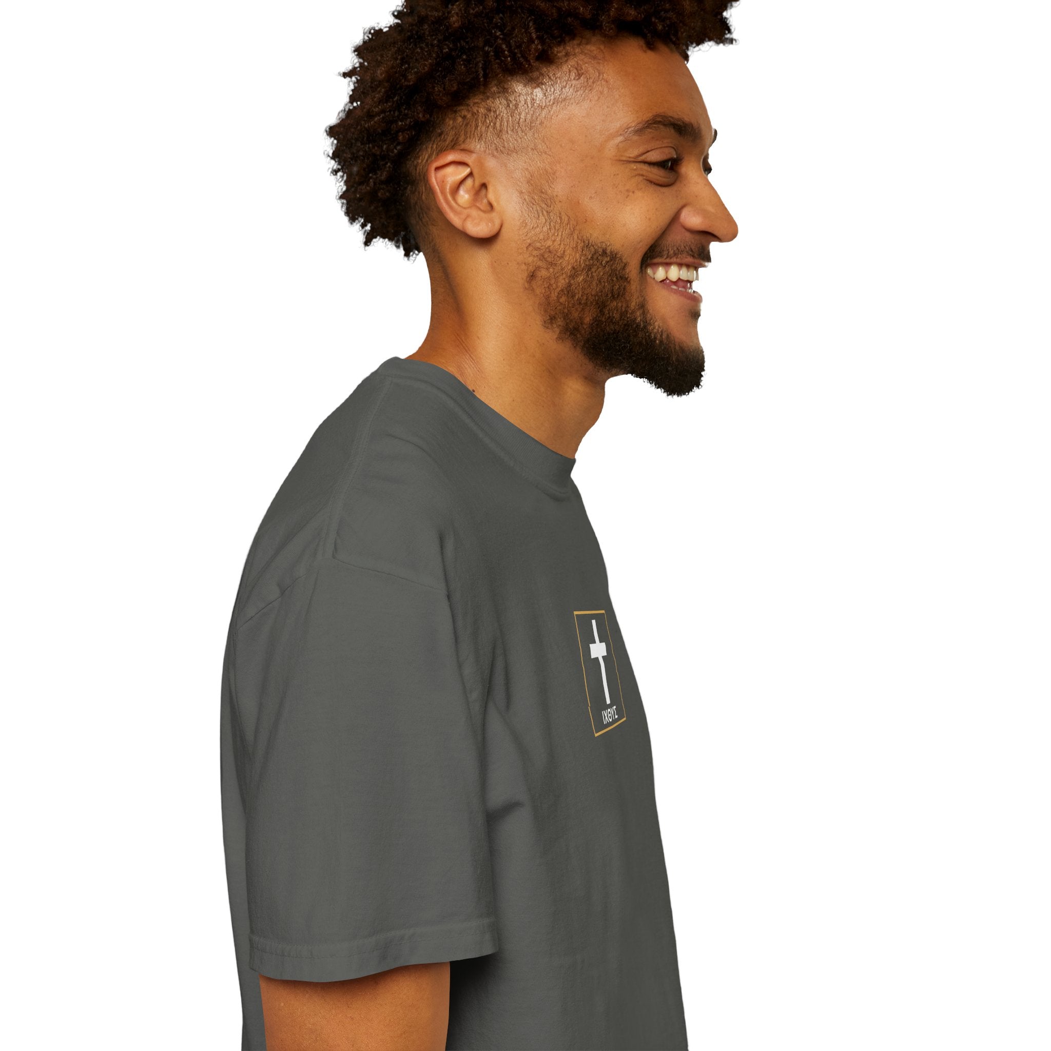 Christian Cross T-Shirt — "Follow Me and I Will Make You Fishers of Men" Back Graphic