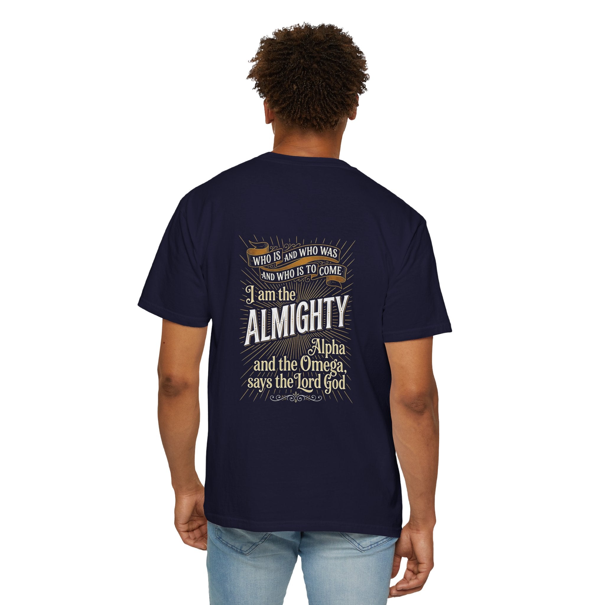 Almighty Cross T-Shirt — "I Am the Almighty" Scripture Tee