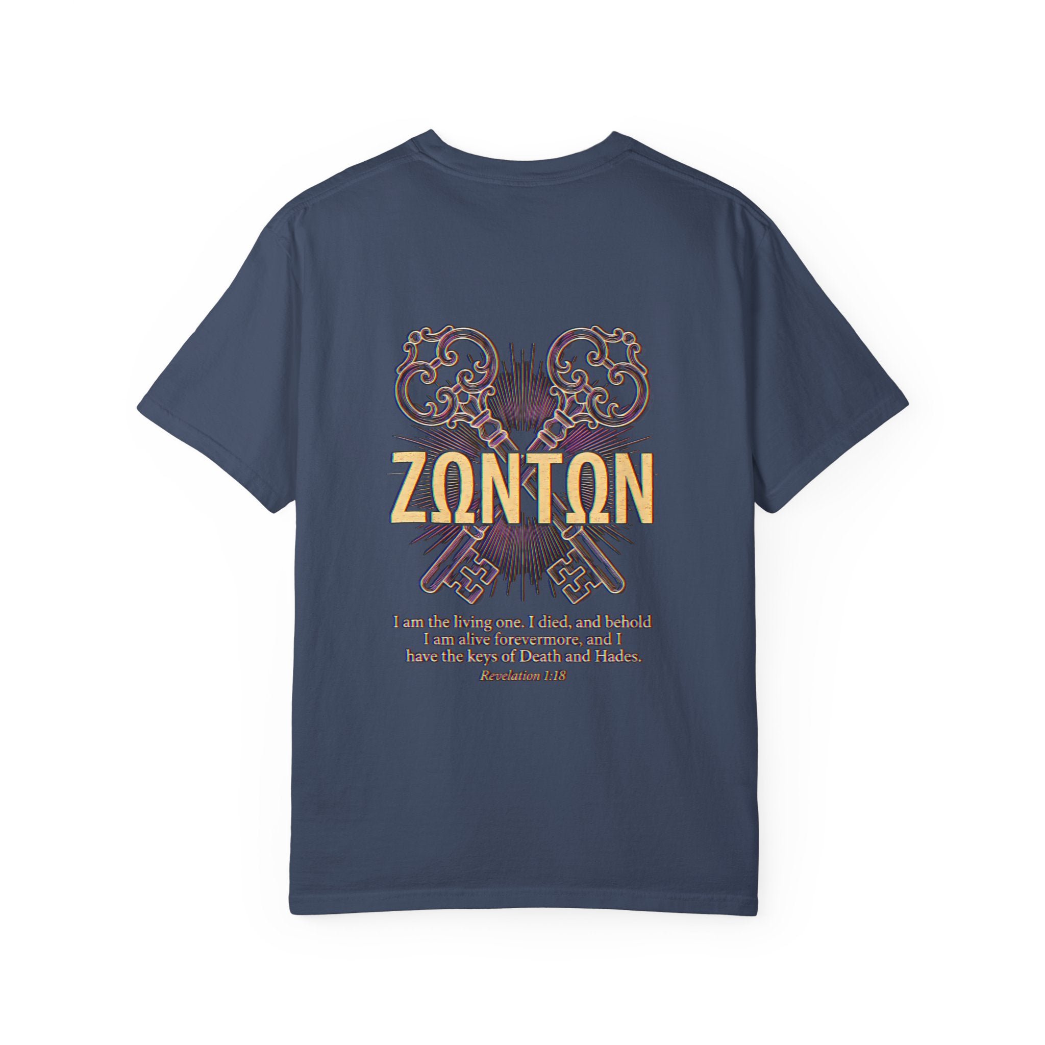 Garment-Dyed T-Shirt — ZONTON Greek Cross Vintage Graphic