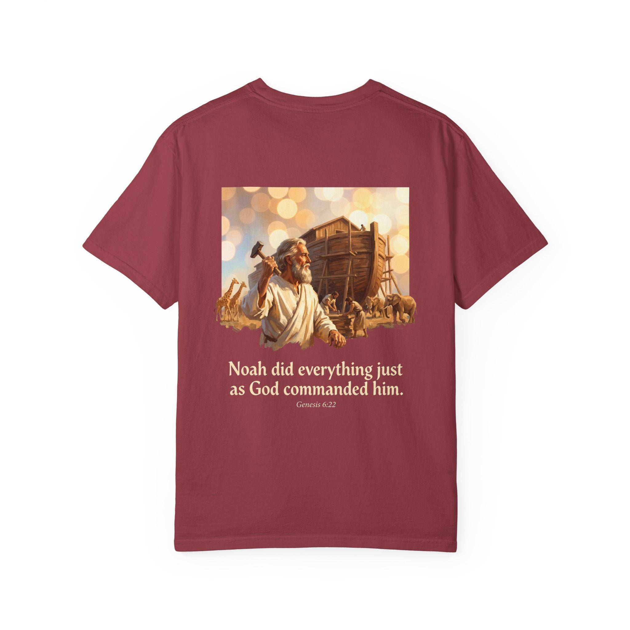Noah's Ark Faith T-Shirt — "Noah did everything just as God commanded him."