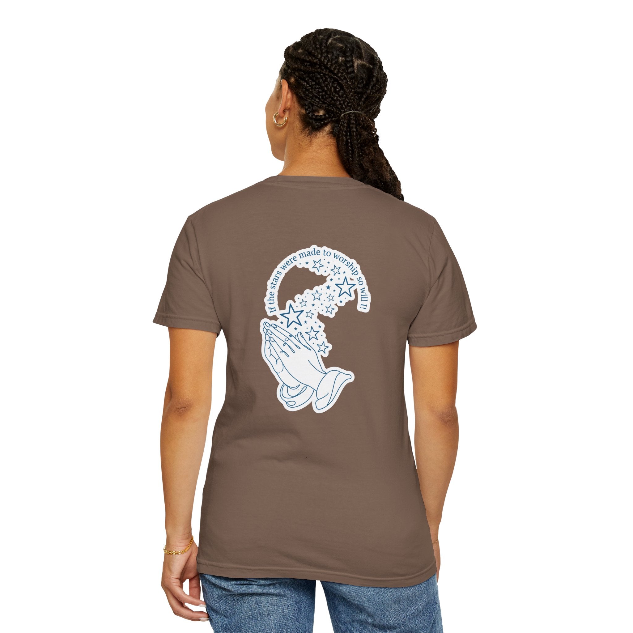 Praying Hands Cross T‑Shirt — Christian Faith Graphic Tee