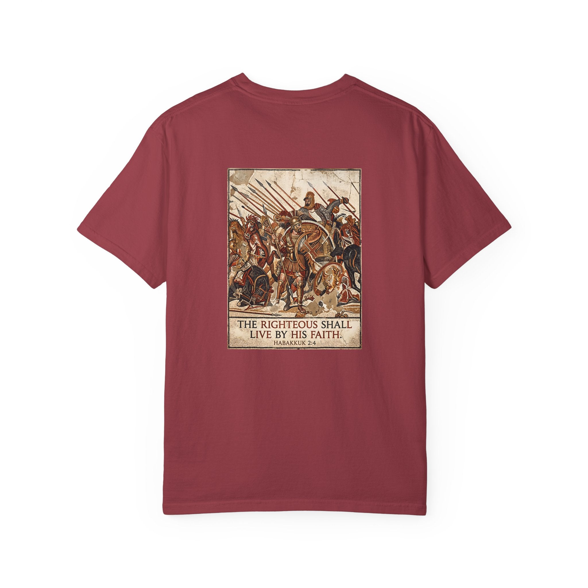 Faith Cross T‑Shirt — "The Righteous Shall Live by His Faith" Graphic Tee