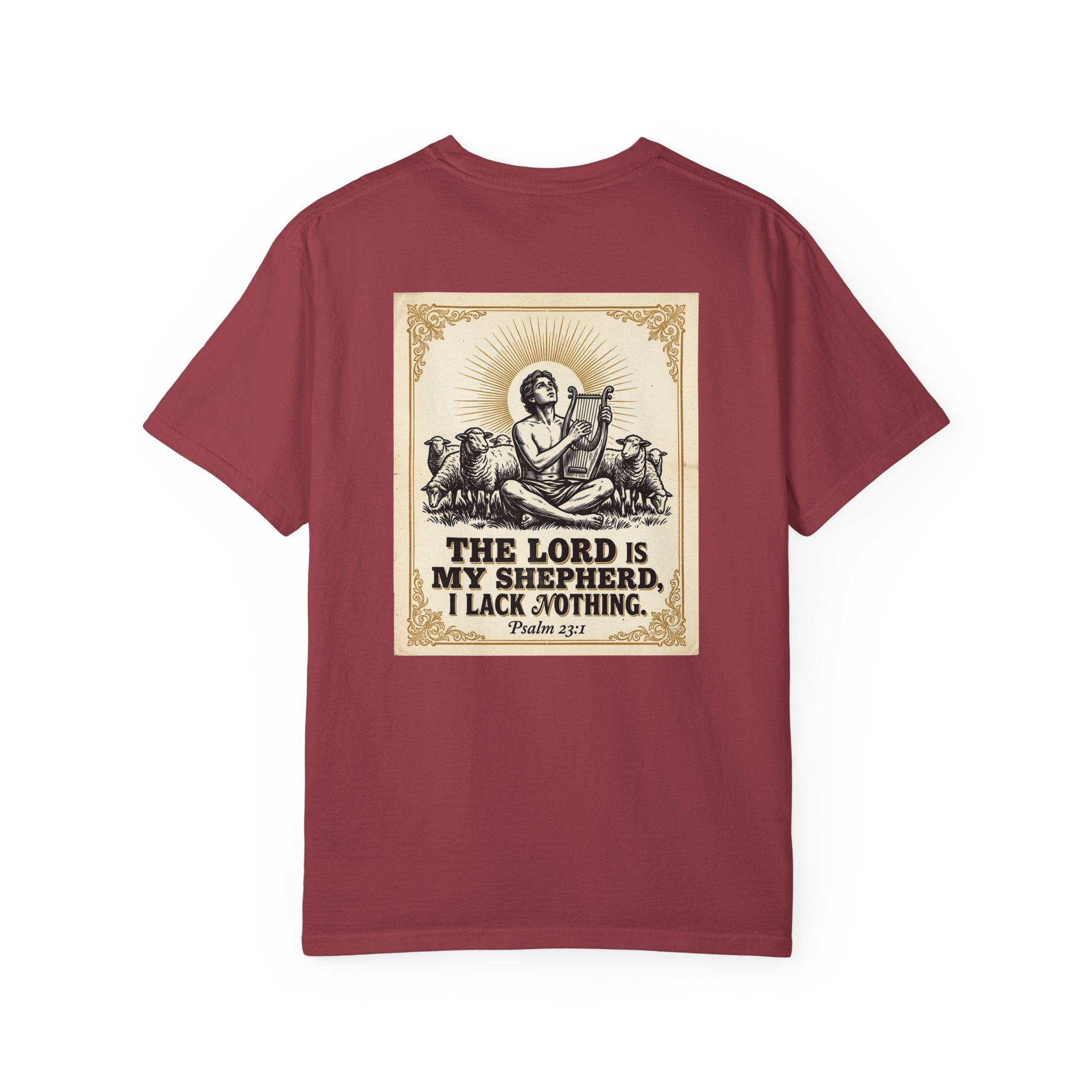 Christian Cross T-Shirt — "The Lord Is My Shepherd" Graphic Tee