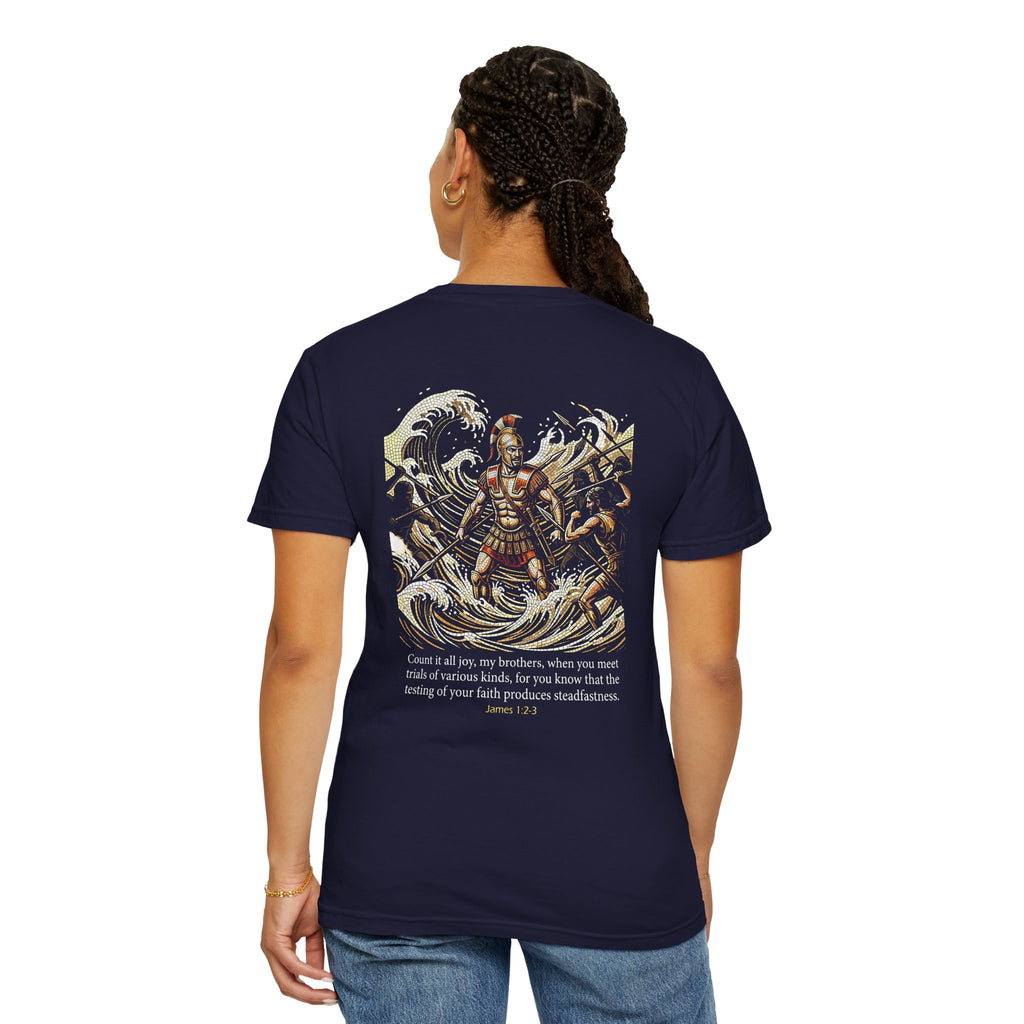 Christian Cross T-Shirt – “Count It All Joy” Faith Tee