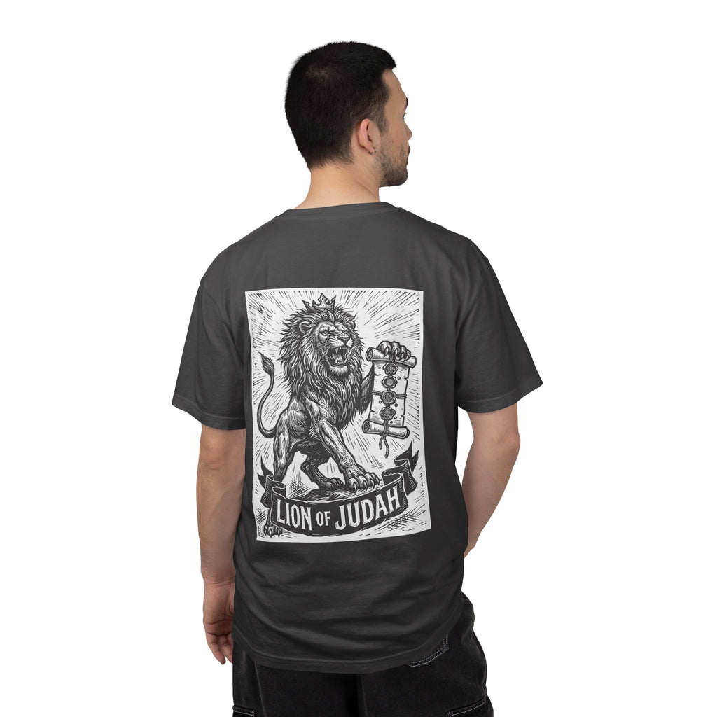 Lion of Judah T-Shirt — Graphic Christian Faith Tee with Flame Logo