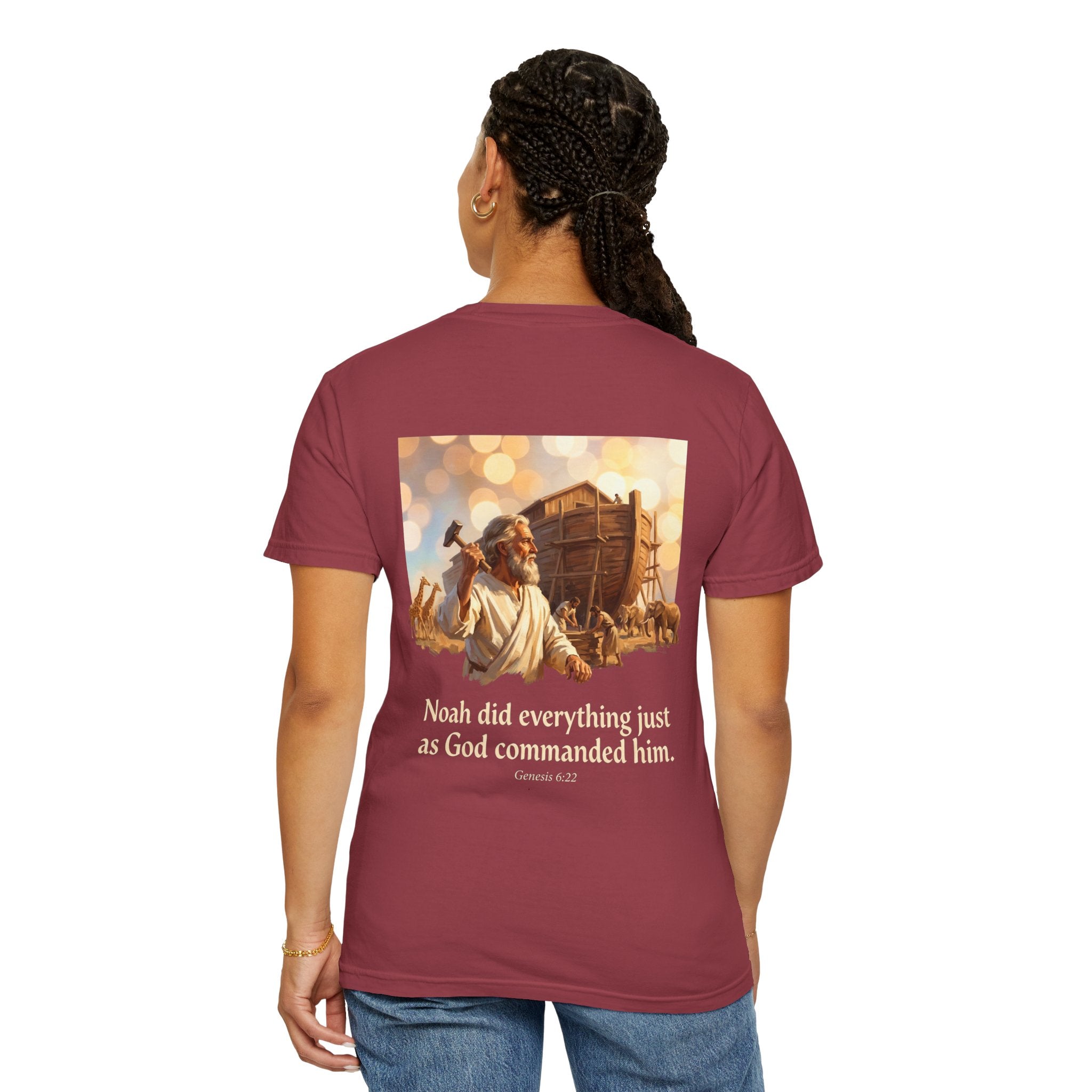 Noah's Ark Faith T-Shirt — "Noah did everything just as God commanded him."