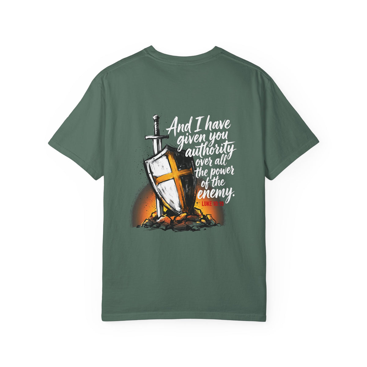 Christian Cross T-Shirt — 'I Have Given You Authority' Graphic Tee