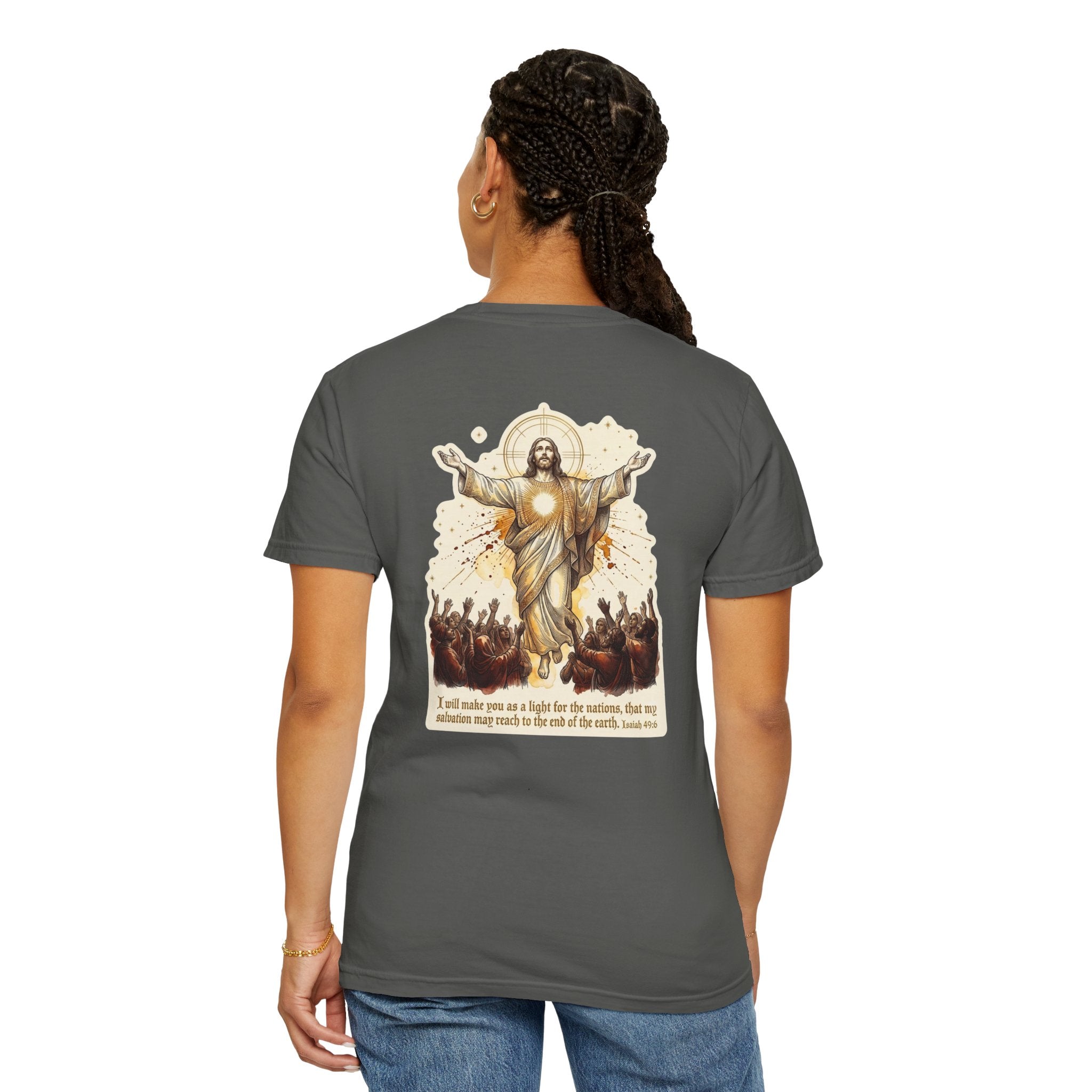 Christian Resurrection T‑Shirt — Jesus with Three Crosses Graphic